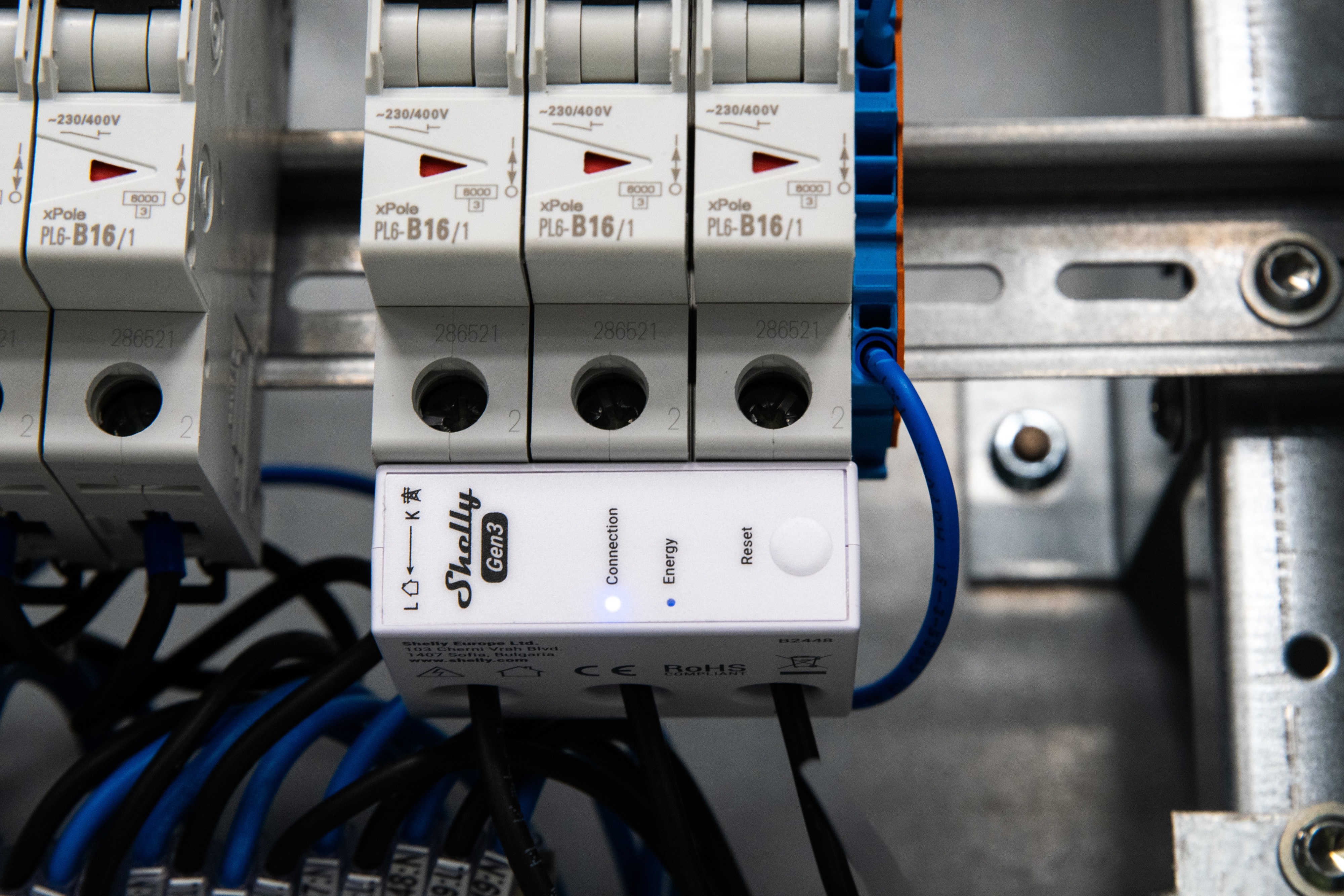 SHELLY WLAN-Stromzähler 3EM-63T Gen3, weiß