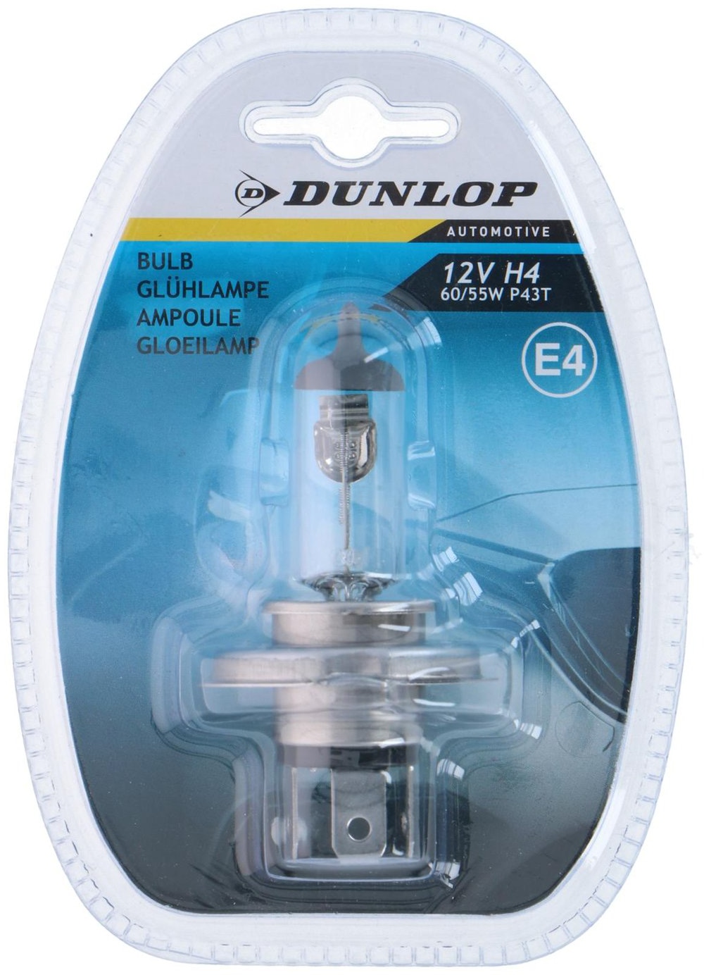 DUNLOP Autolampe H4, E4, 60/55W, 12V