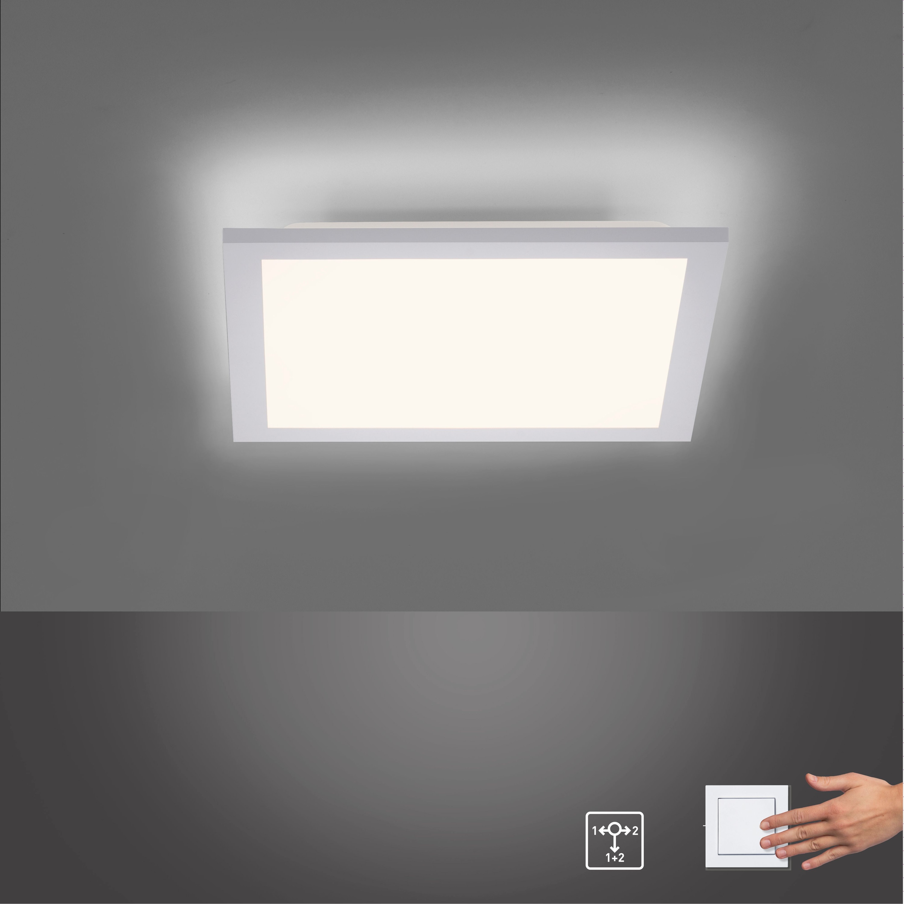 JUST LIGHT LED-Deckenleuchte 12200-16 weiss, 17 W, 1760 lm, 3000 K, einzeln schaltbar