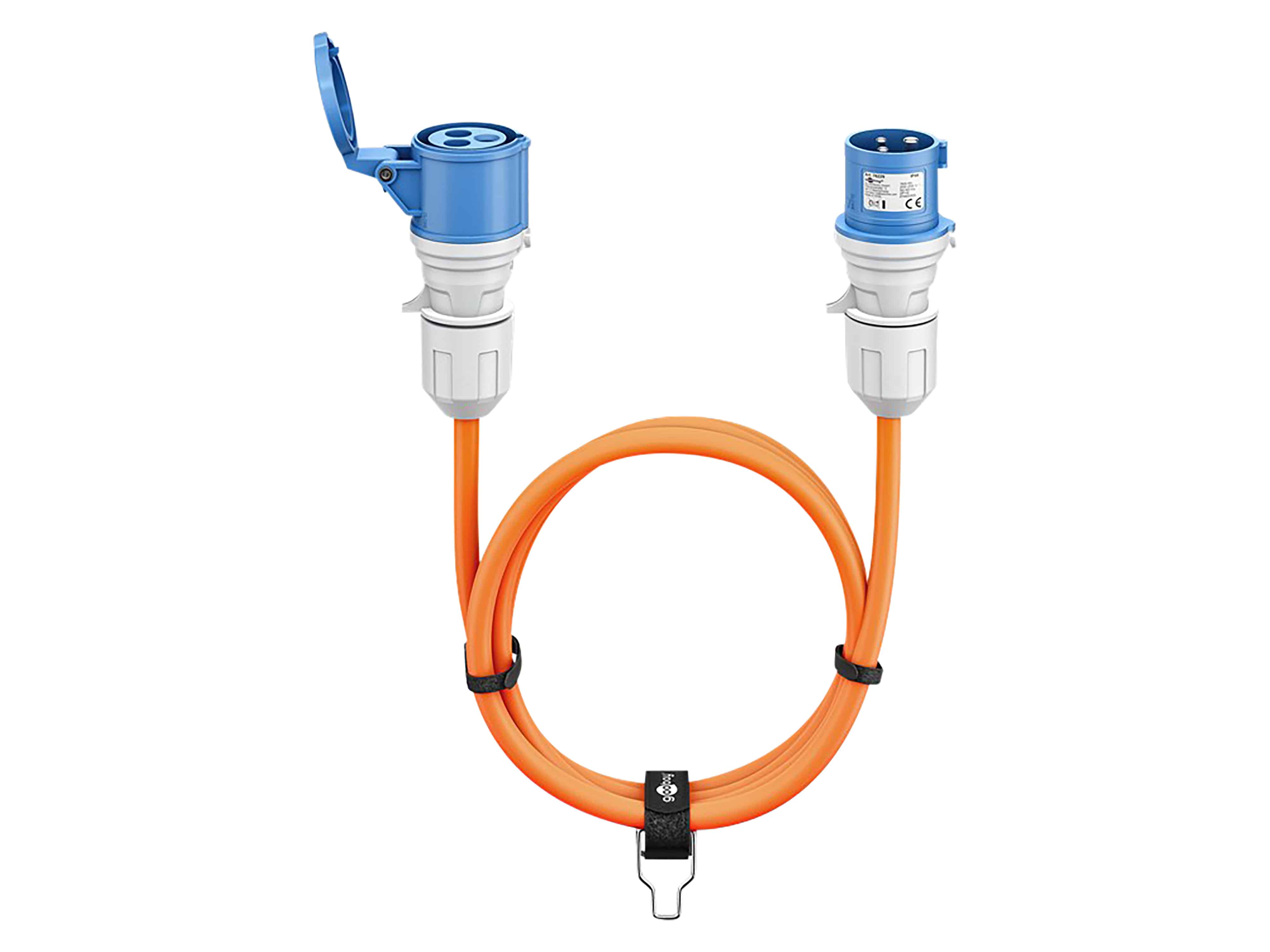 GOOBAY CEE-Verlängerung 76230, 25 m, 2,5mm², 16A/230V, orange