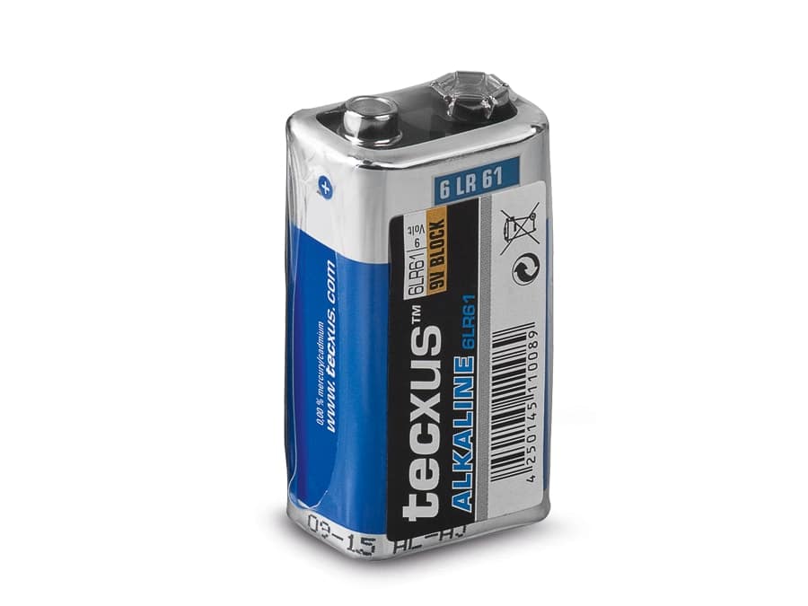 TECXUS 9V-Block-Batterie Alkaline