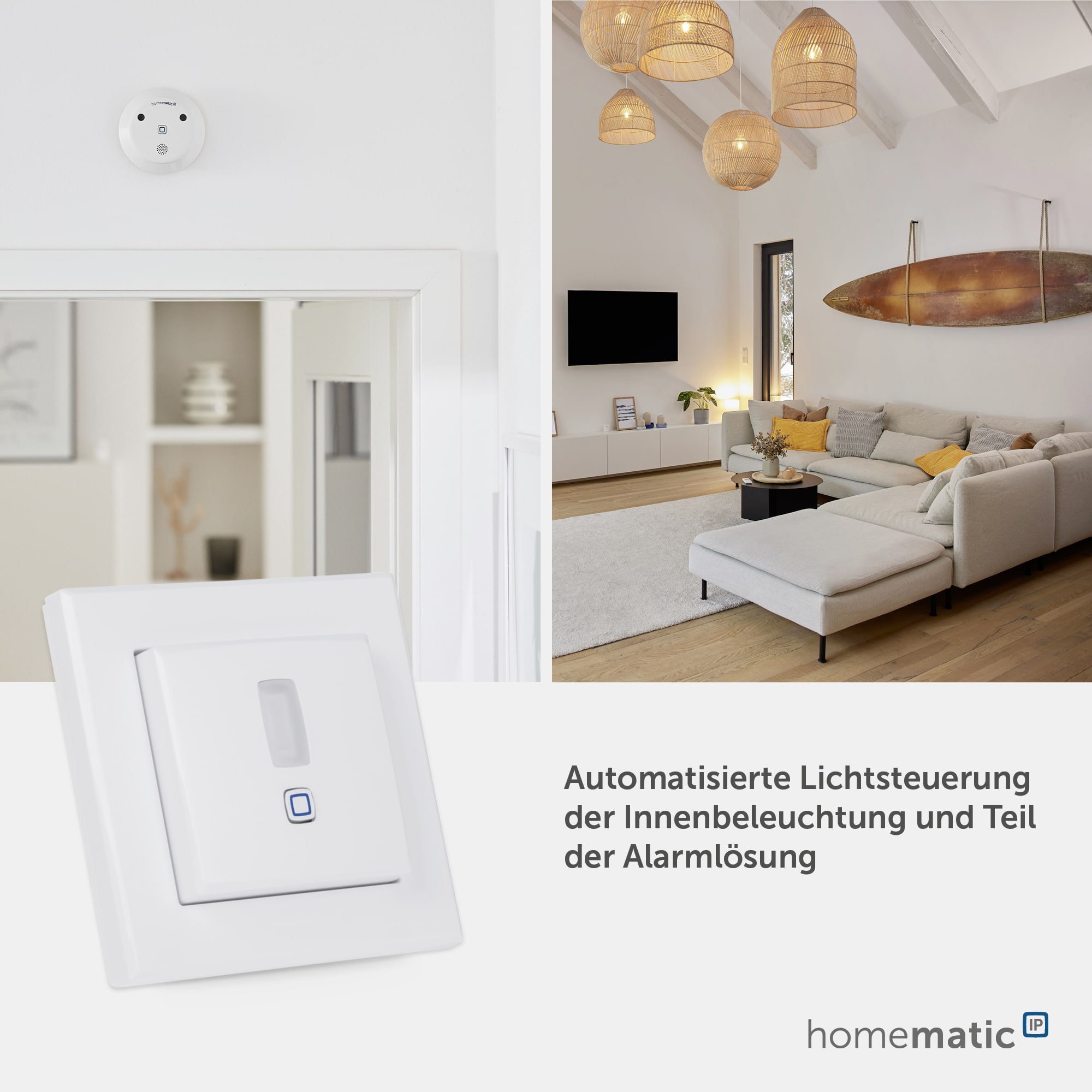 HOMEMATIC IP 156242A0 Bewegungsmelder für 55er Rahmen, innen