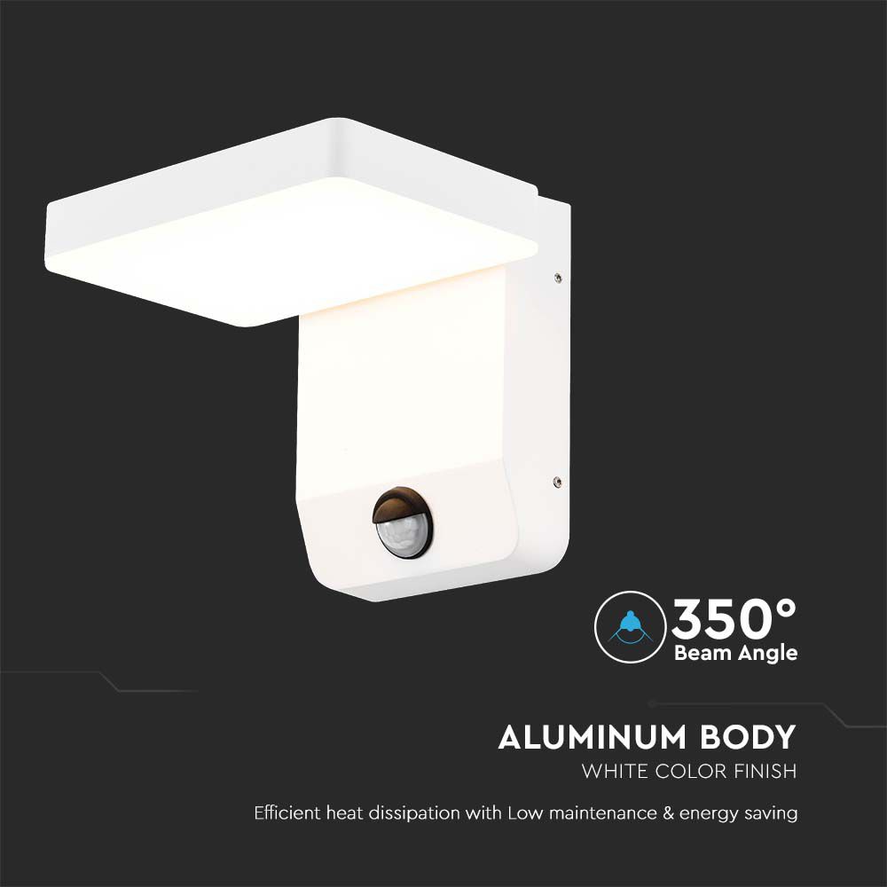 V-TAC LED-Fluter VT-11020S, EEK: E, 17 W, 2520 lm, 3000 K, Sensor, weiß