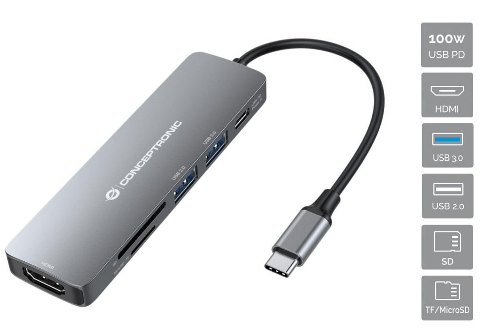 CONCEPTRONIC Dockingstation DONN11G 6-in-1 CONCEPTRONIC Dockingstation DONN11G 6-in-1