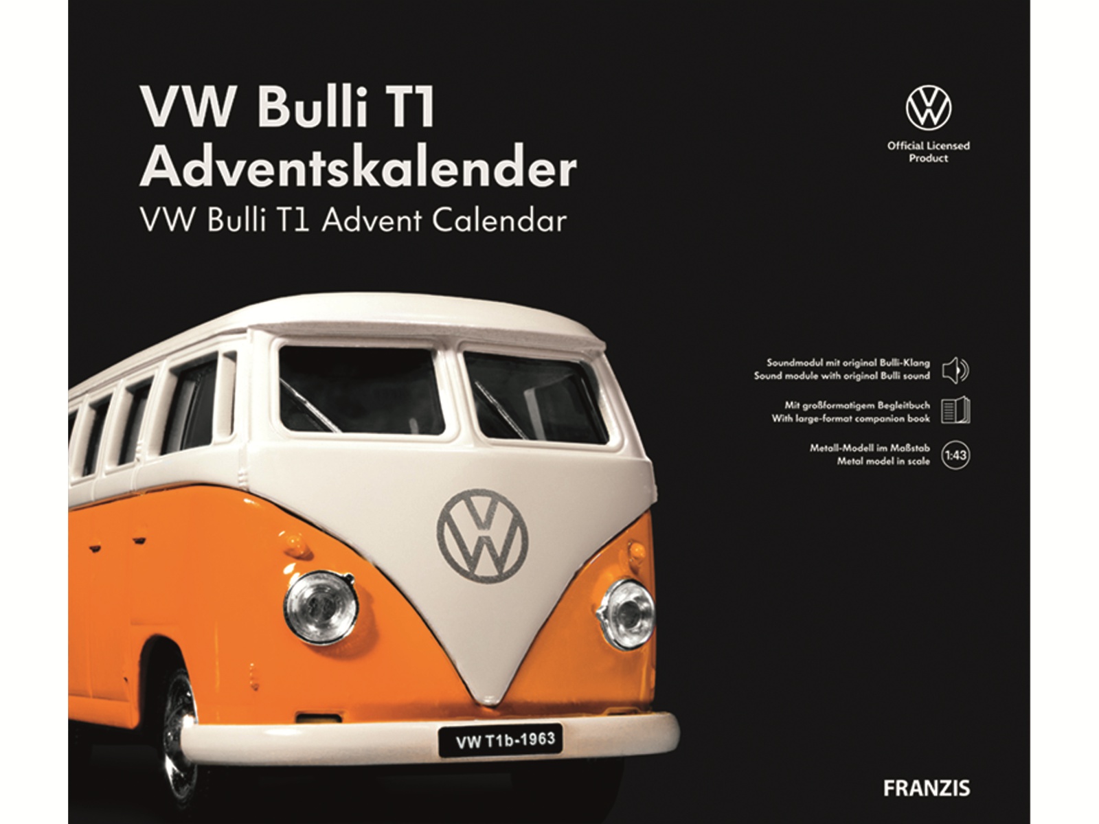 FRANZIS Adventskalender, 55134, VW Bulli T1 Adventskalender