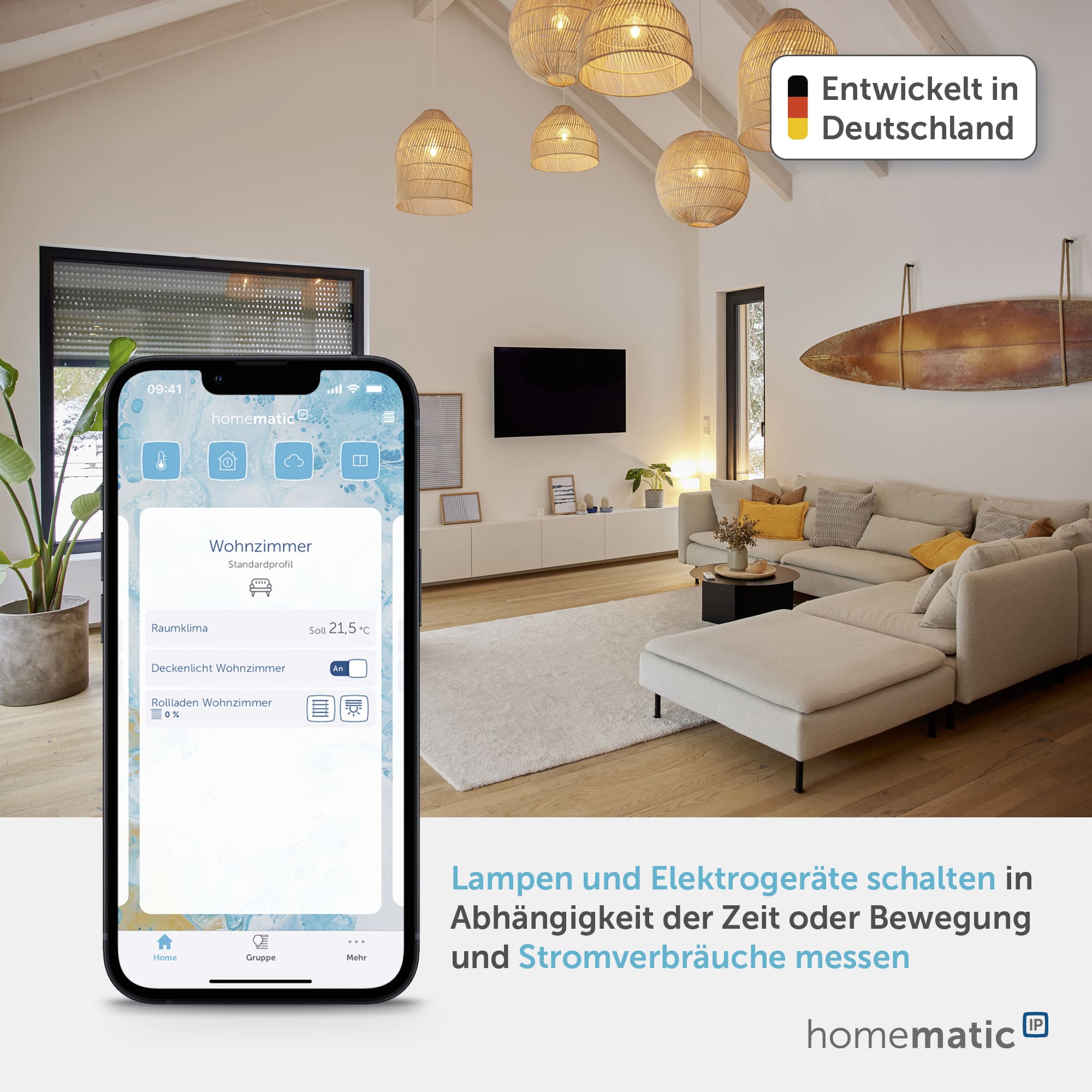HOMEMATIC IP Smart Home 142720A0 Schalt-Mess-Aktor, 5 A, Unterputz