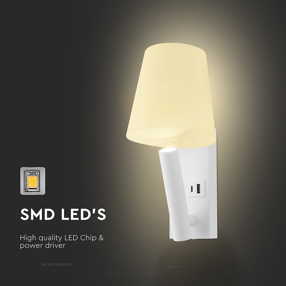 V-TAC LED-Wandleuchte VT-88062, 2W, 3000K, EEK: G, CREE Chip, 60lm, IP20, w