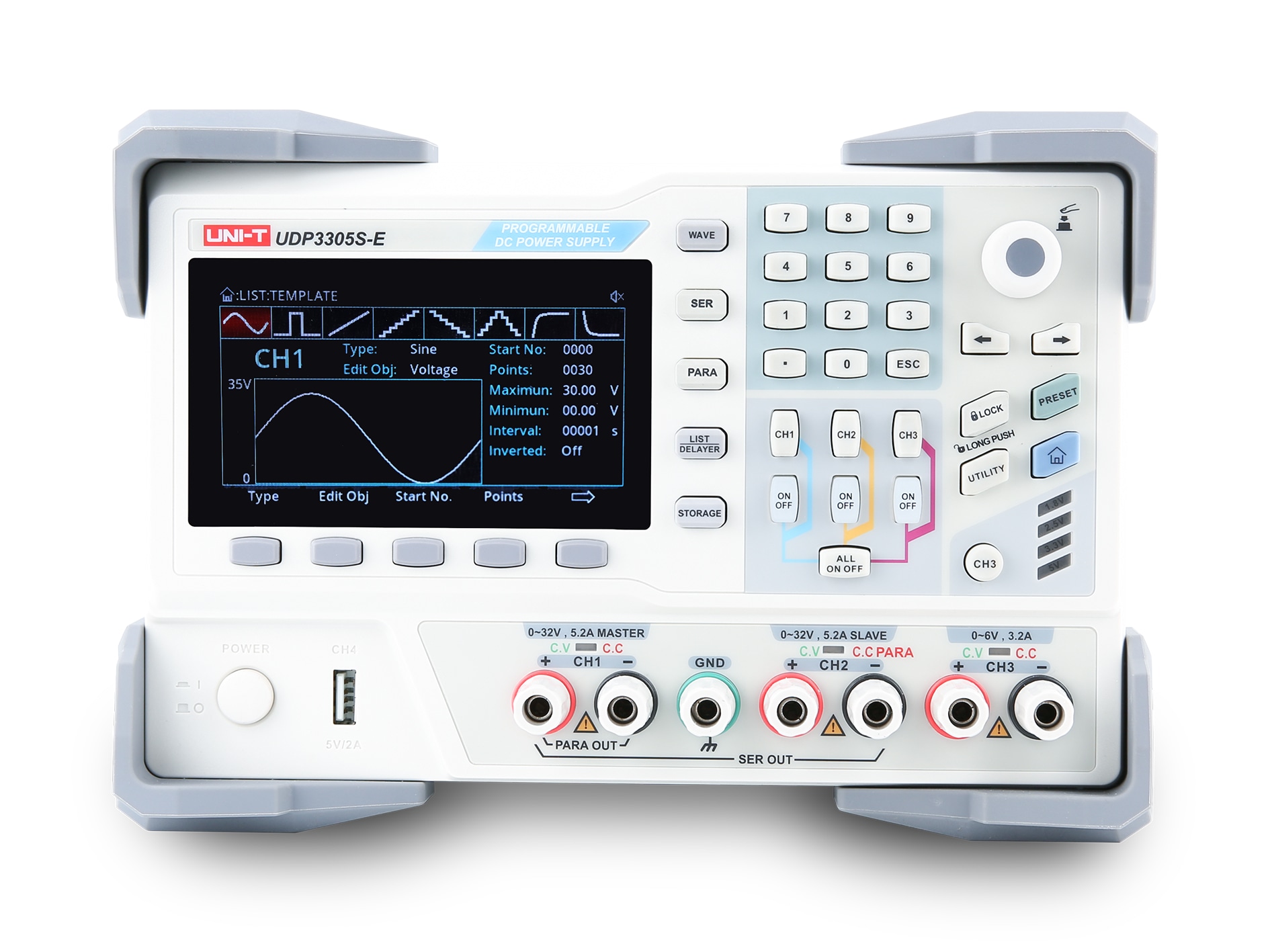 UNI-T Labornetzgerät, UDP3305S-E, 4 Kanal, programmierbar, 328 W