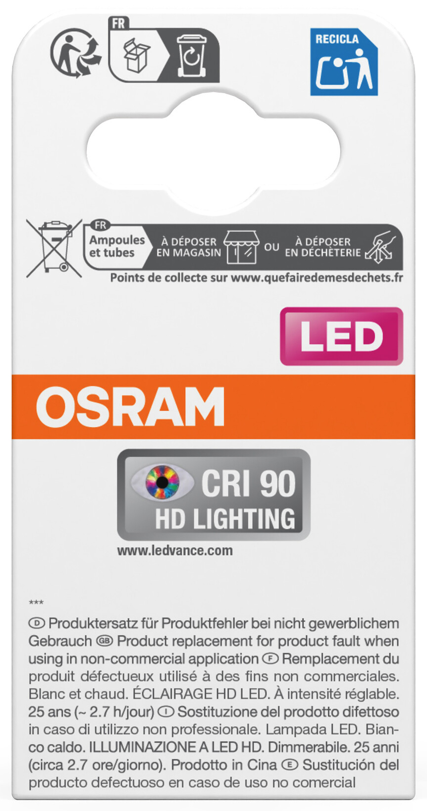 OSRAM LED-Lampe SUPERSTAR, dimmbar, E14, 6,1 W, 2700 K, EEK: E, 575 lm, warmweiß
