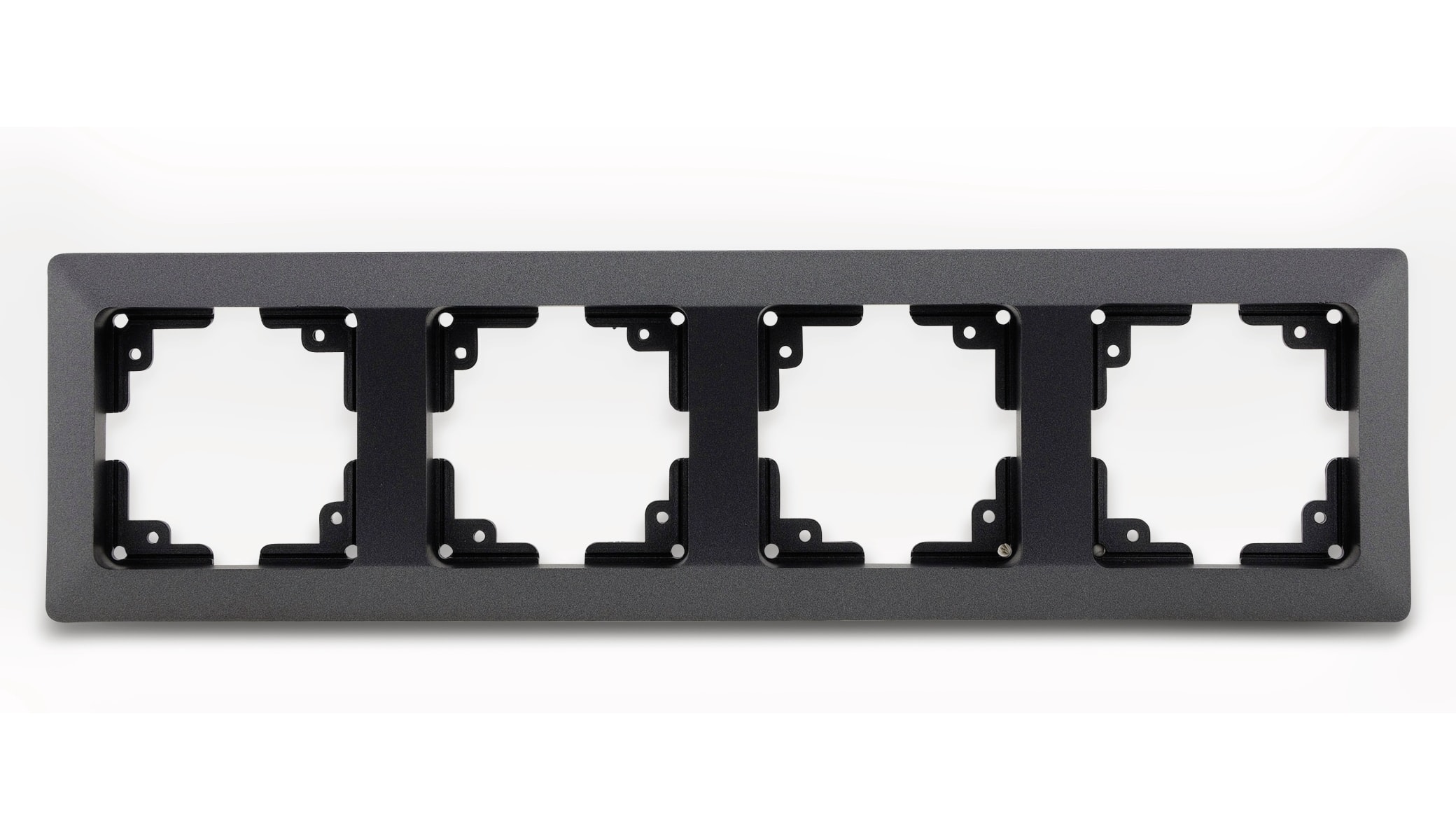 MILOS Abdeckrahmen 23054, 4-fach, Innenmaß 55x55 mm, anthrazit MILOS Abdeckrahmen 23054, 4-fach, Innenmaß 55x55 mm, anthrazit