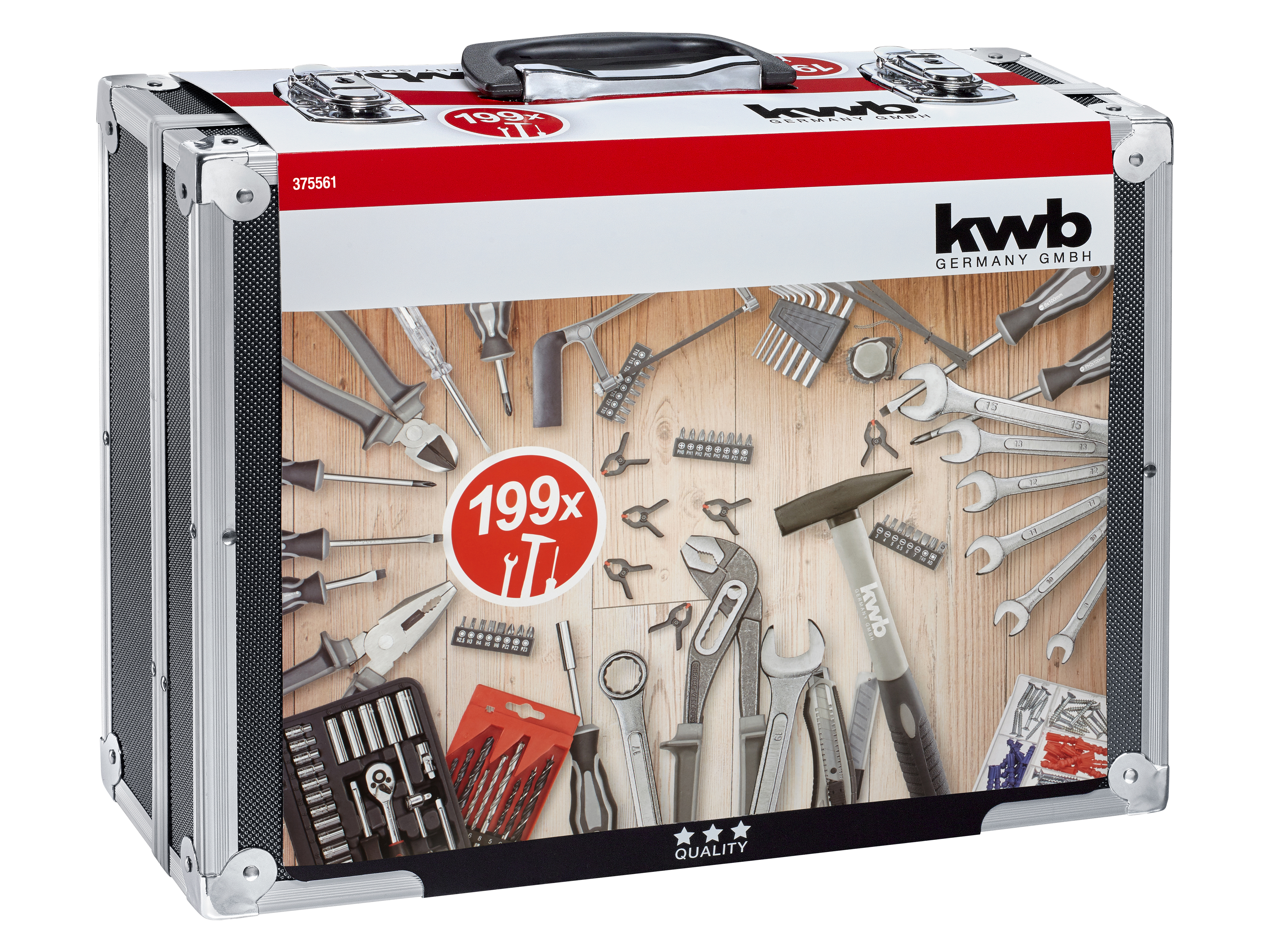 KWB Werkzeugkoffer, 375561, 199-teilig