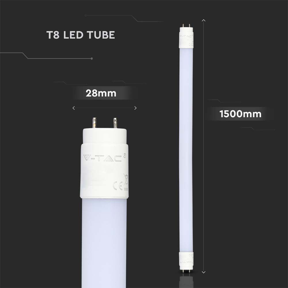 V-TAC LED-Röhre VT-1577, T8, G13, EEK: F, 20 W, 2100 lm, 4000 K, 1500 mm, 4 Stück V-TAC LED-Röhre VT-1577, T8, G13, EEK: F, 20 W, 2100 lm, 4000 K, 1500 mm, 4 Stück
