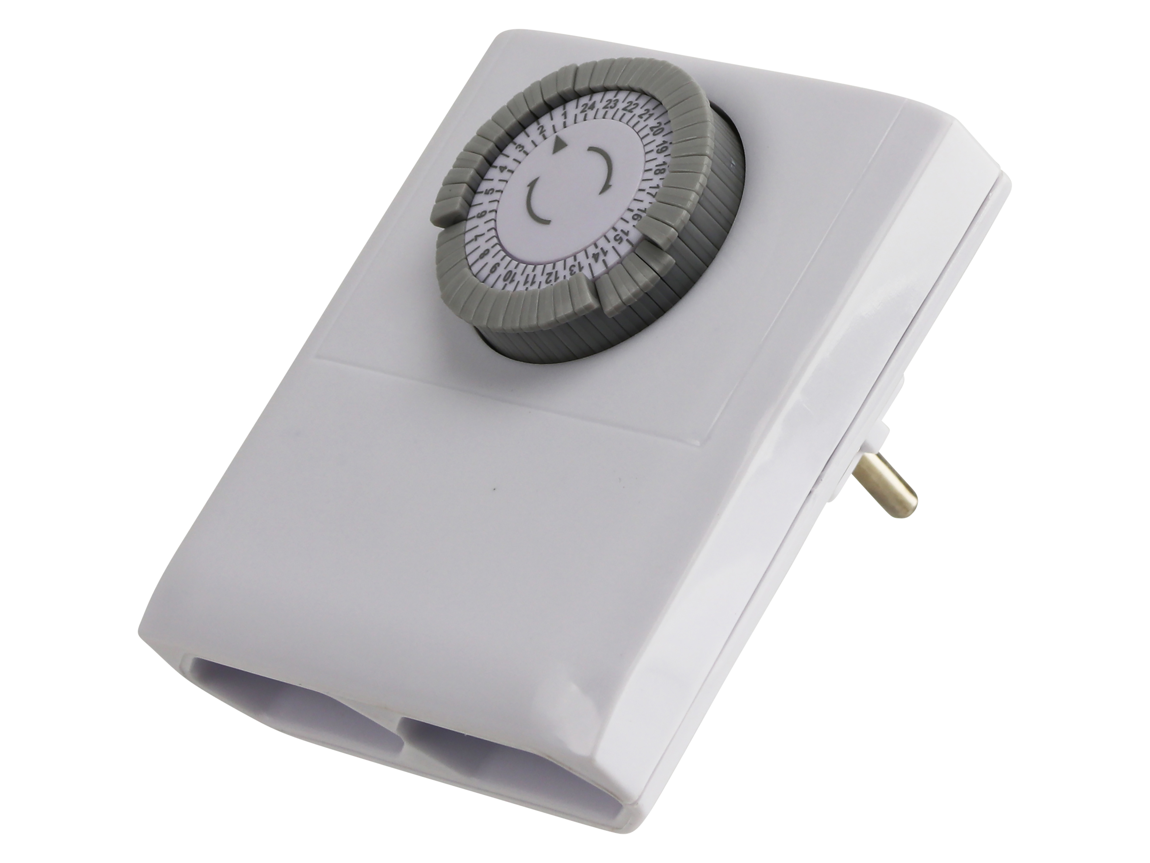 UNITEC Zeitschaltuhr ES-A718EU1, mechanisch, mit 2Euro-Steckdosen