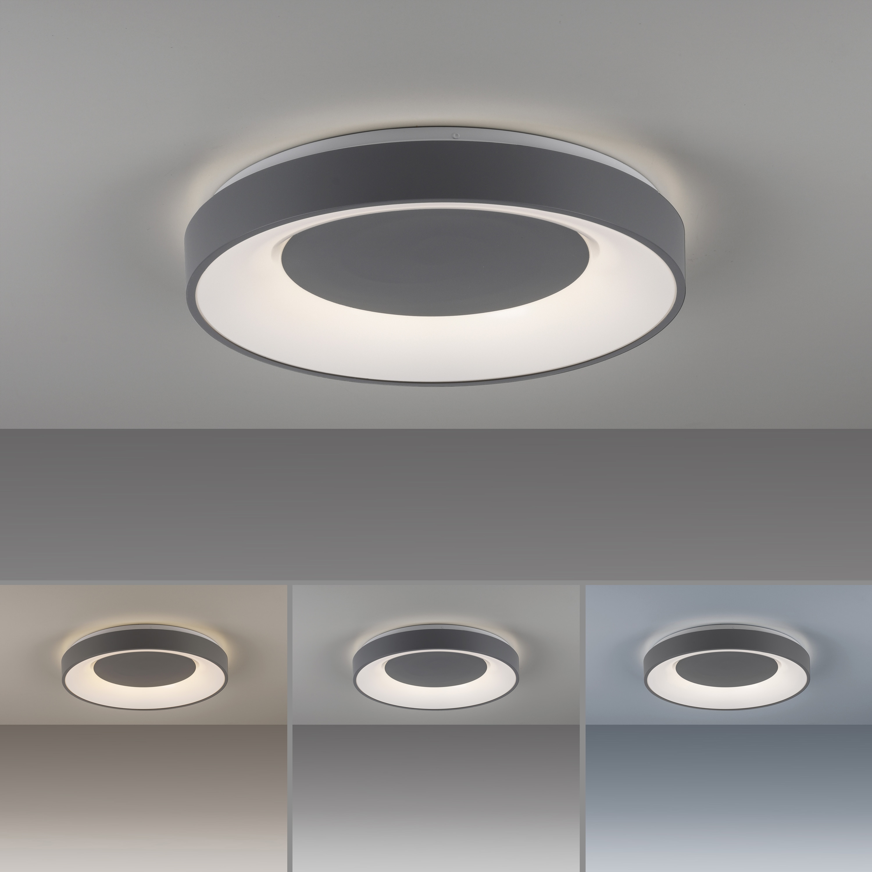 JUST LIGHT LED-Deckenleuchte 14326-18 grau, 26,5 W, 3300 lm, CCT JUST LIGHT LED-Deckenleuchte 14326-18 grau, 26,5 W, 3300 lm, CCT