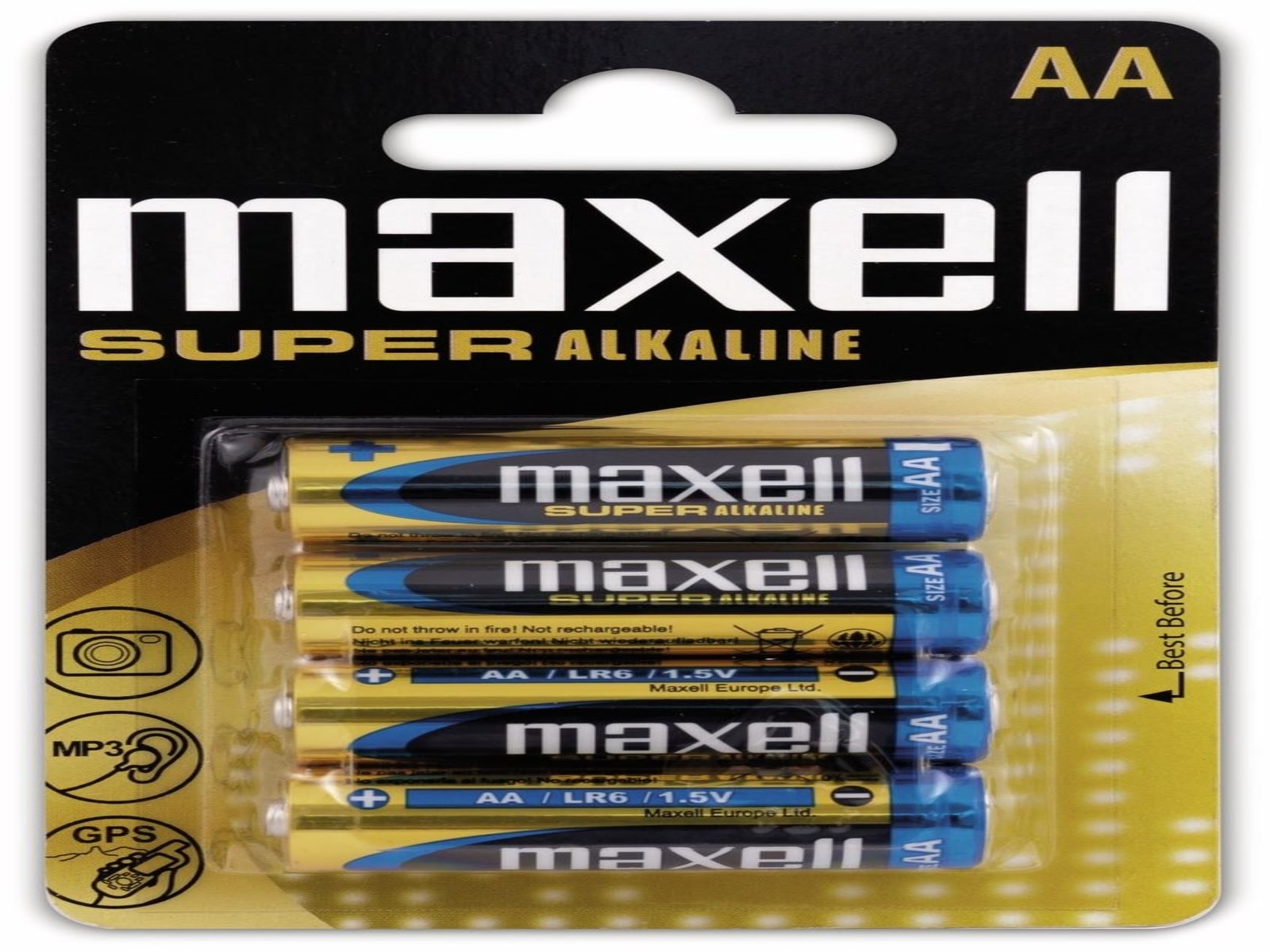 MAXELL Mignon-Batterie Super Alkaline, AA, LR6, 4 Stück