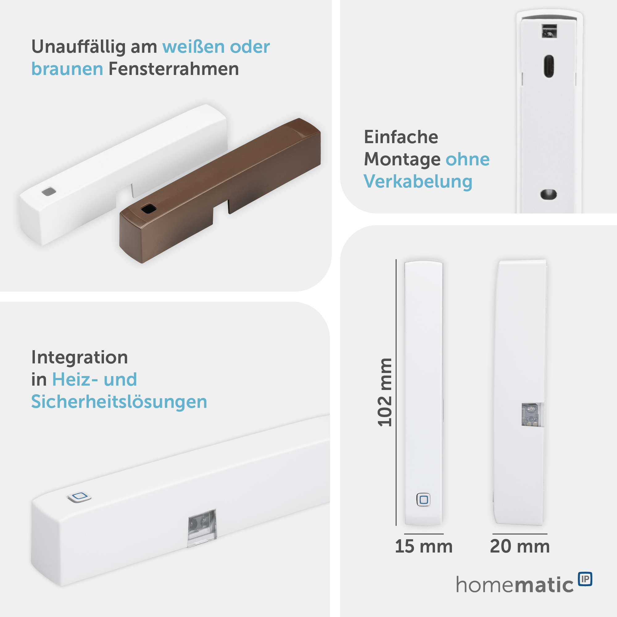 HOMEMATIC IP 157857A0, Fenster- und Türkontakt, optisch
