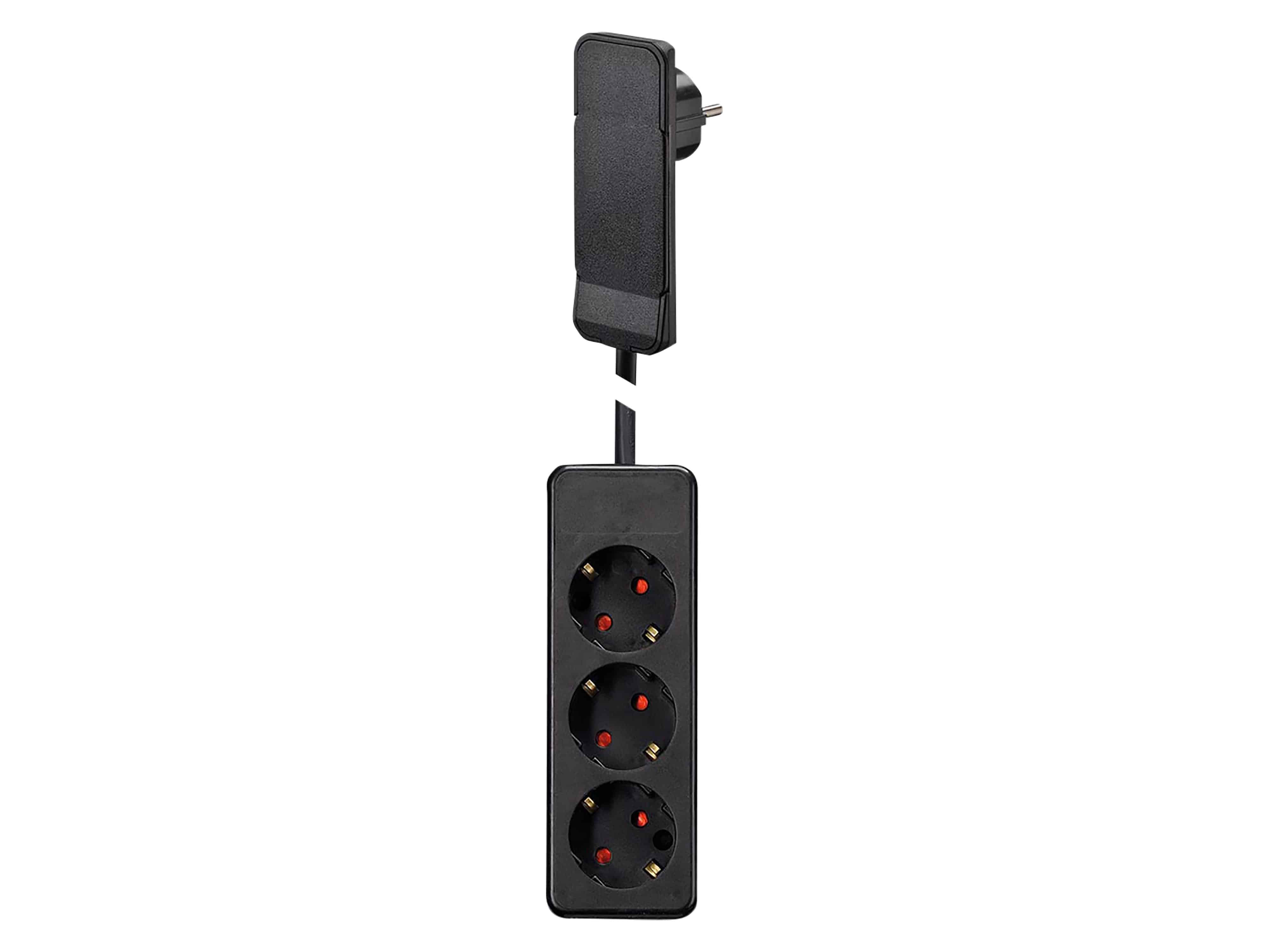 GEBRO Steckdosenleiste 104561, 3-fach, mit Flachstecker FlatPlug, schwarz GEBRO Steckdosenleiste 104561, 3-fach, mit Flachstecker FlatPlug, schwarz