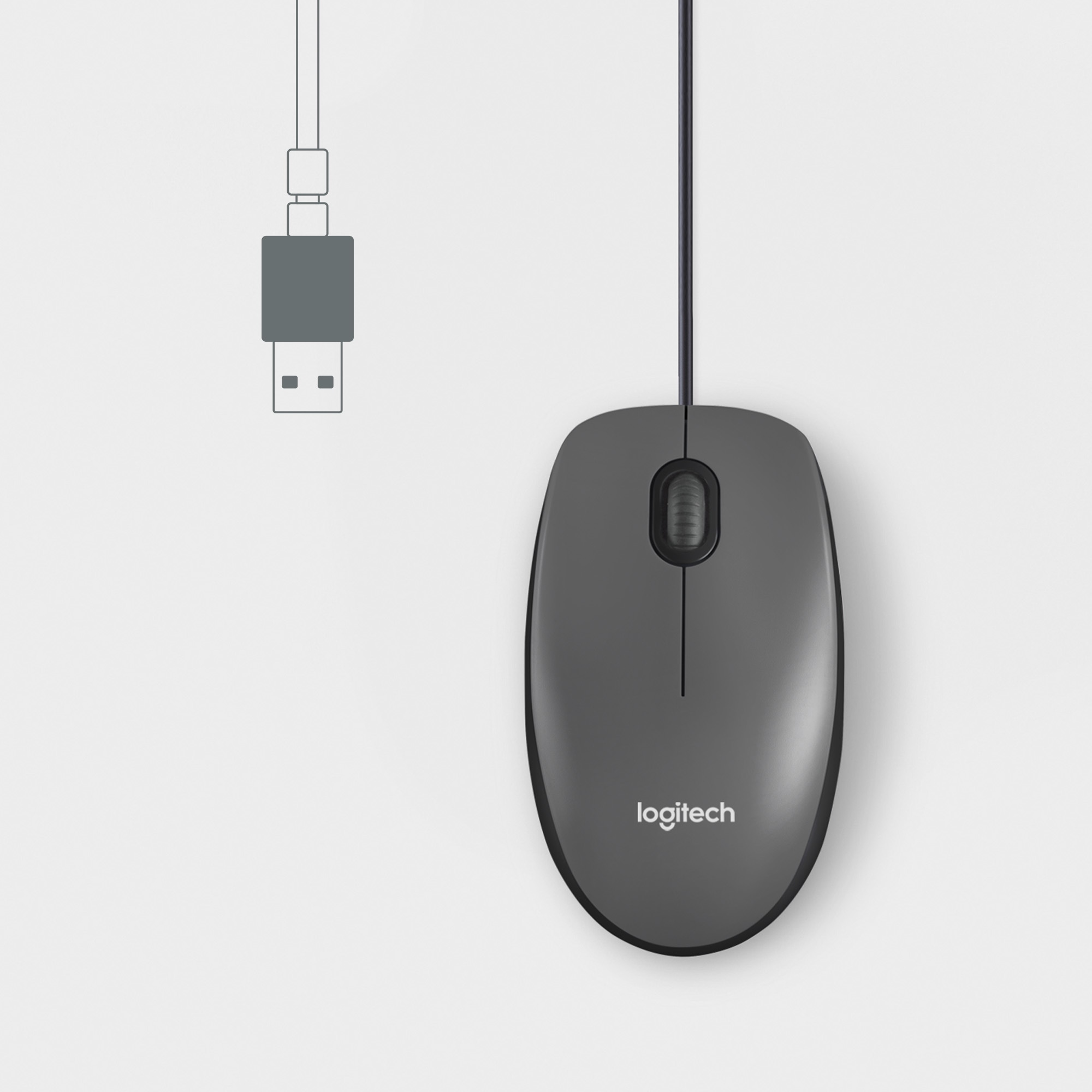 LOGITECH Maus M100 schwarz