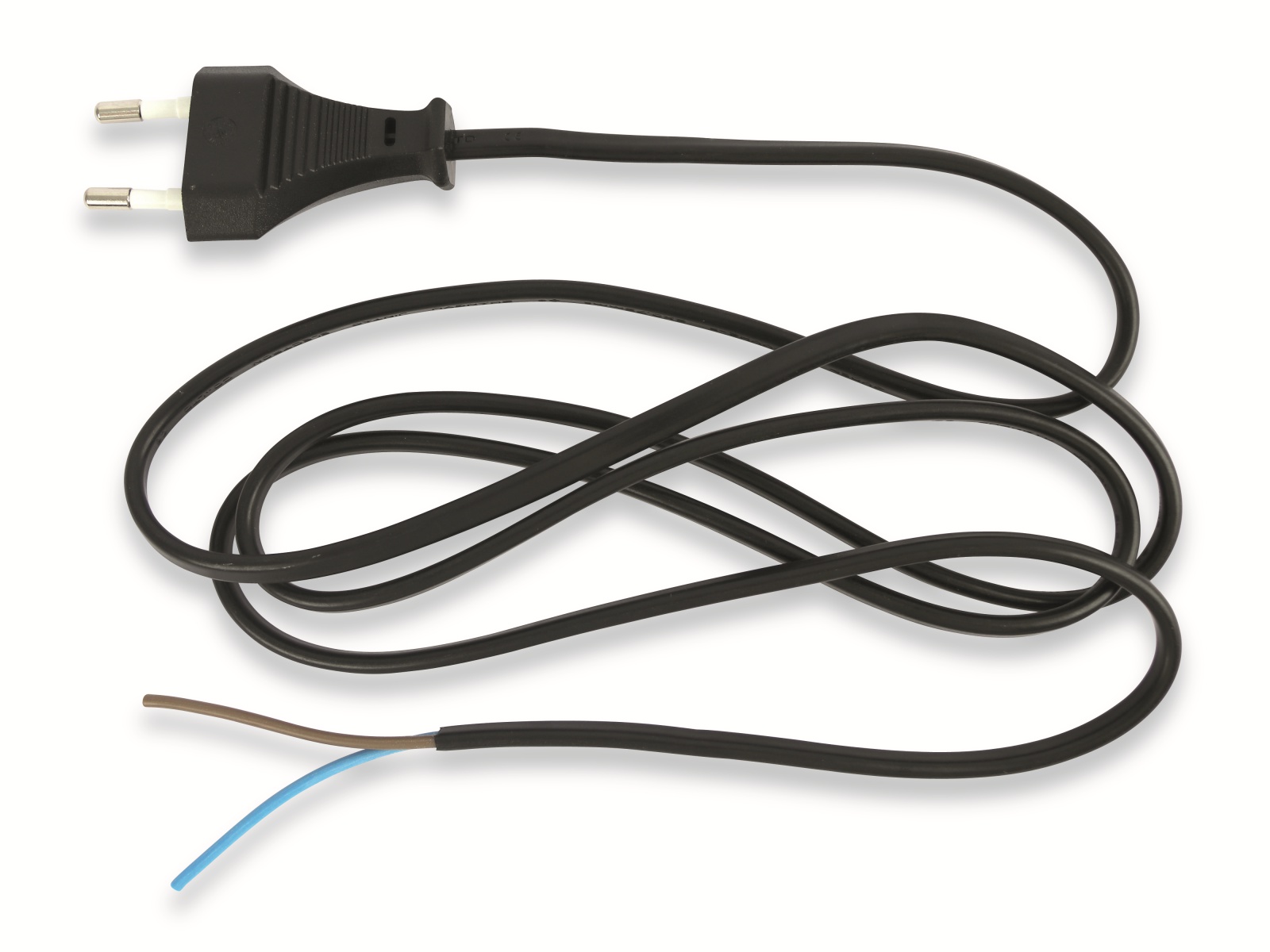 Euro-Netzkabel mit offenem Ende, 1,5 m, schwarz Euro-Netzkabel mit offenem Ende, 1,5 m, schwarz