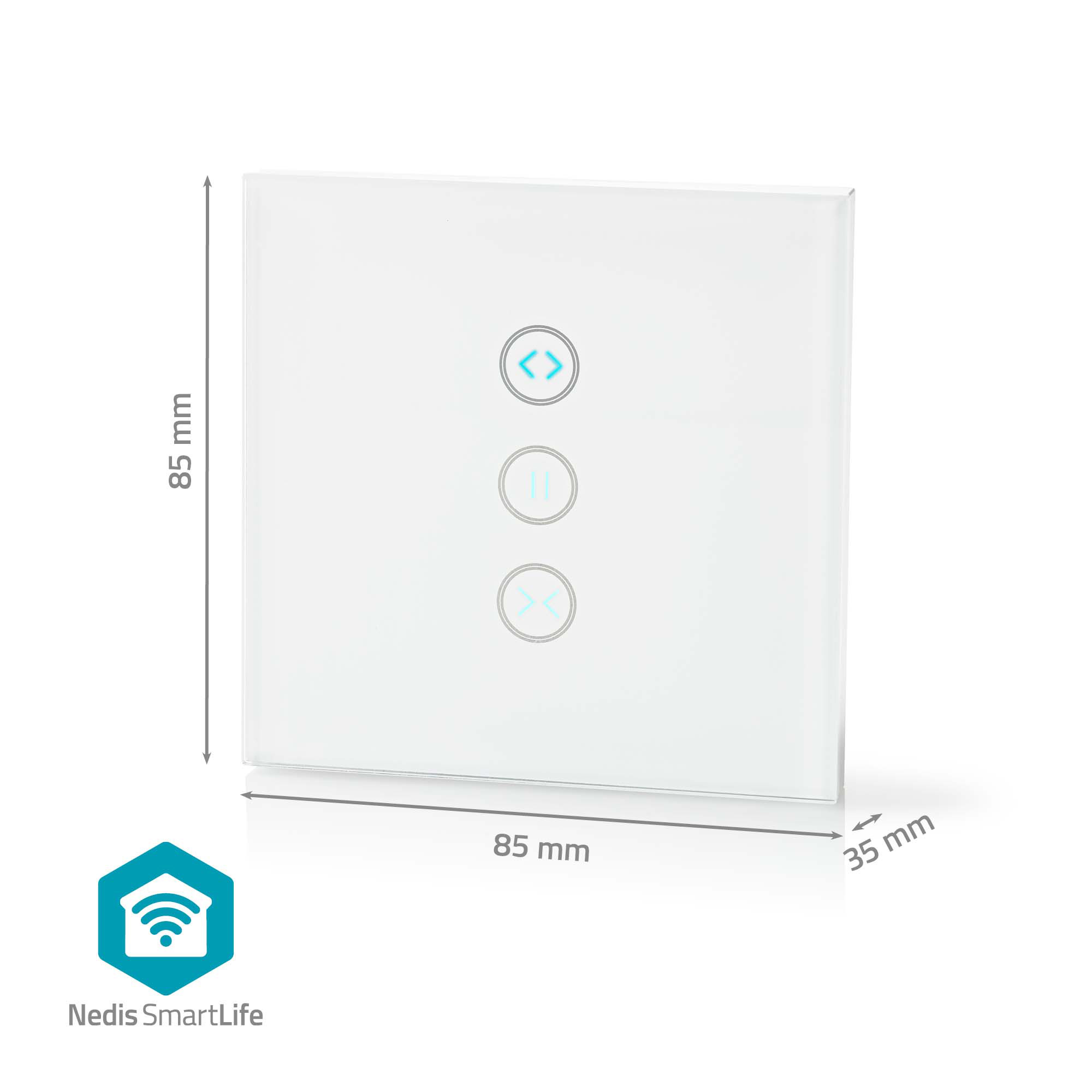 NEDIS Wandschalter SmartLife, Vohänge, Rolläden und Sonnenblenden, weiß