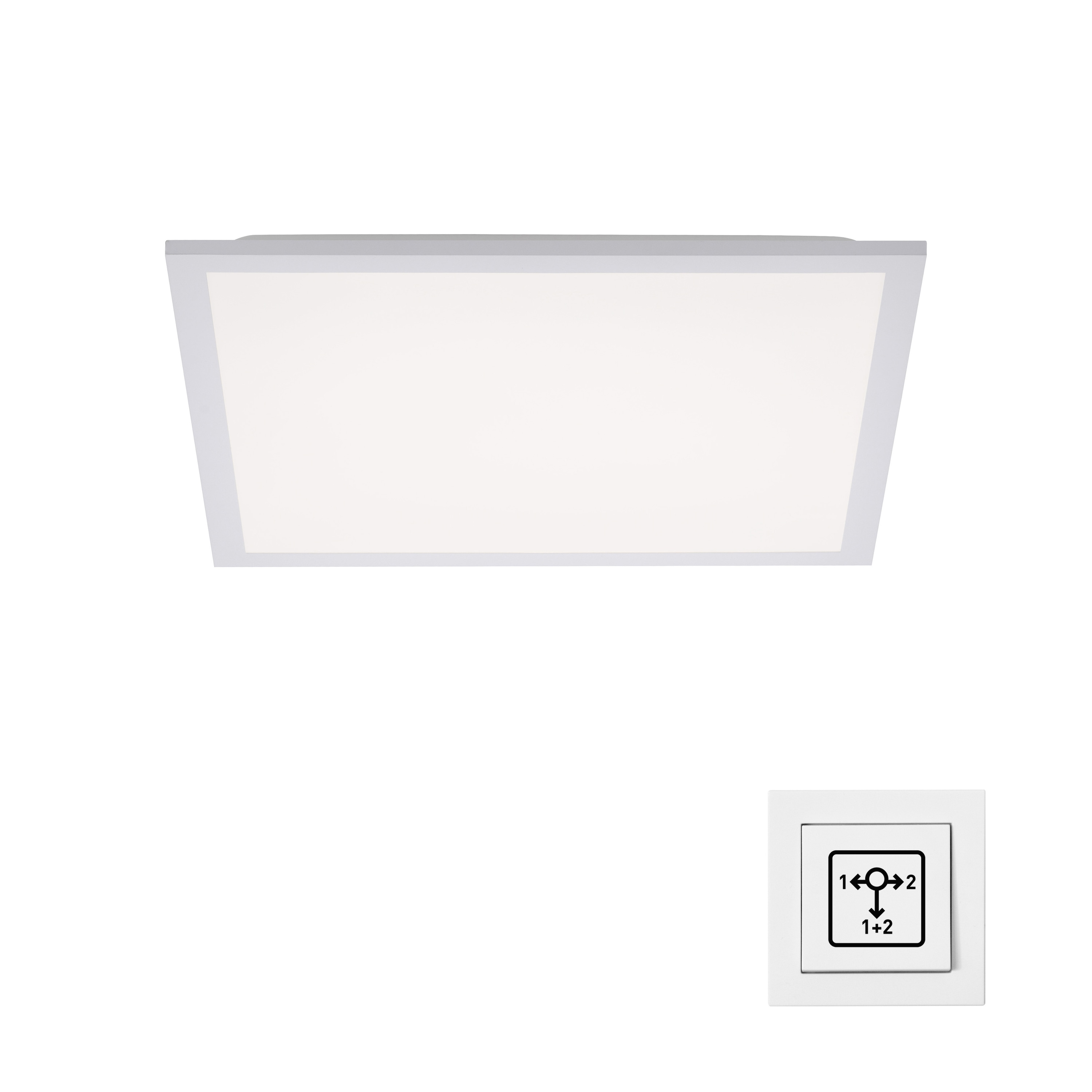 JUST LIGHT LED-Deckenleuchte 12201-16 weiss, 22 W, 2660 lm, 3000 K, einzeln schaltbar