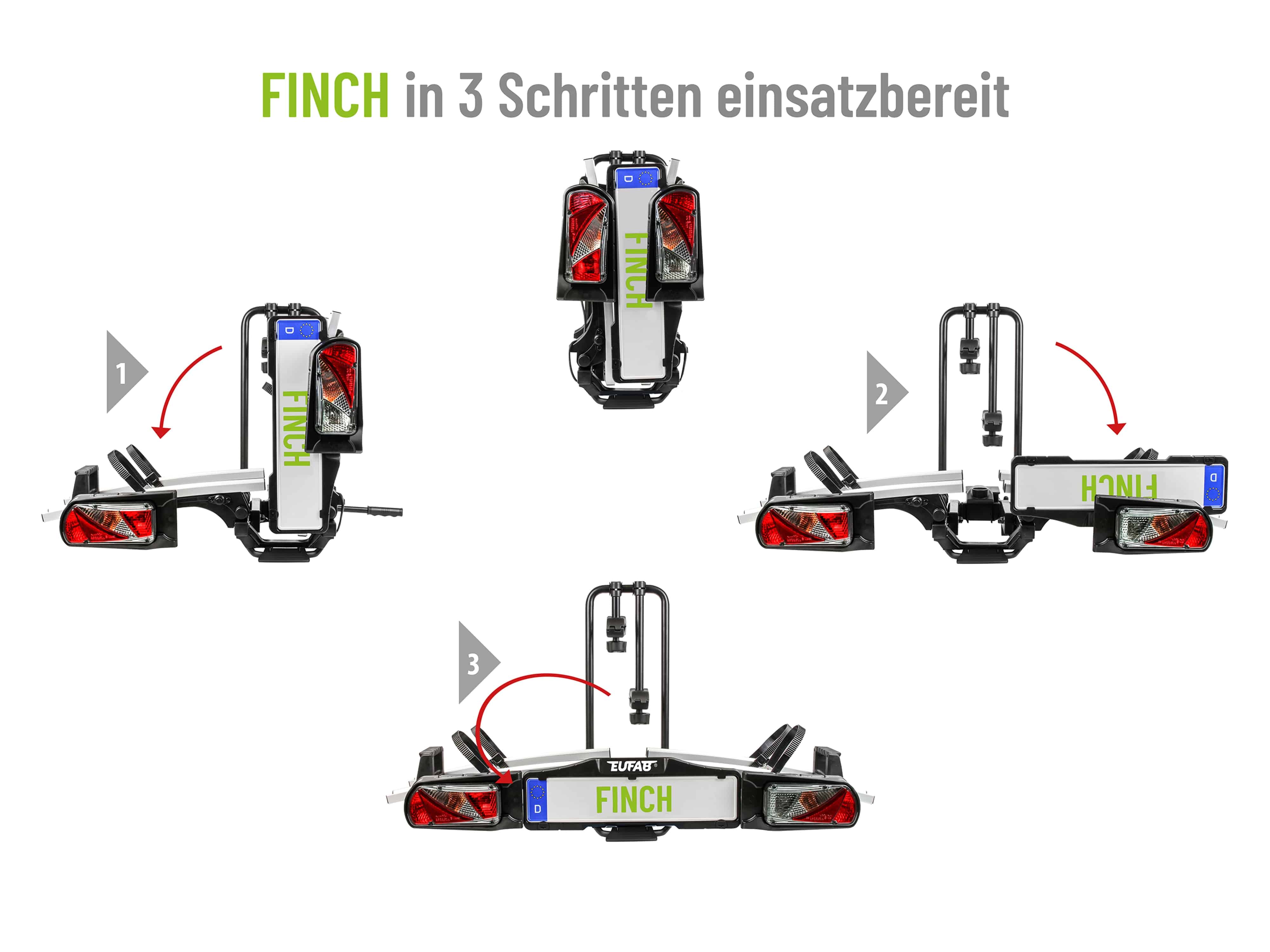 EUFAB Fahrradträger FINCH, 11584, für 2 Fahrräder
