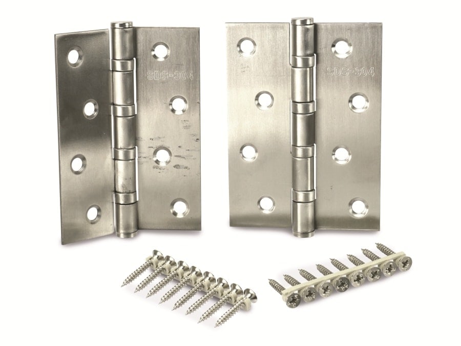 MASTERPROOF Edelstahl-Scharniere, rostfrei, 100x75 mm, 2 Stück MASTERPROOF Edelstahl-Scharniere, rostfrei, 100x75 mm, 2 Stück