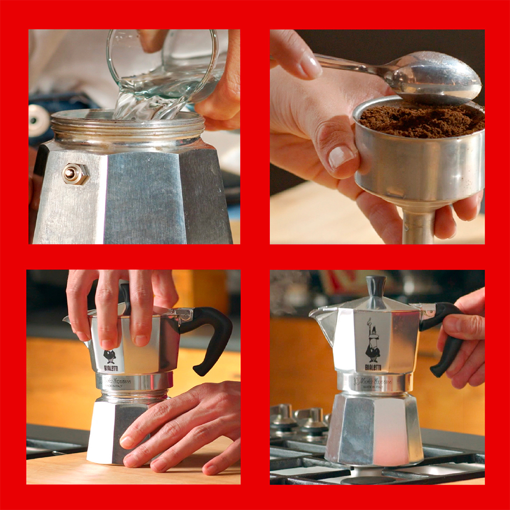 BIALETTI Espressokocher, 6 Tassen, für die Herdplatte, Alu, 270 ml, silber
