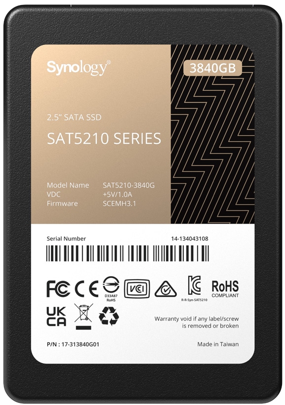 SYNOLOGY SSD Festplatte SAT5210-3840G, 3840 GB, SSD, SATA