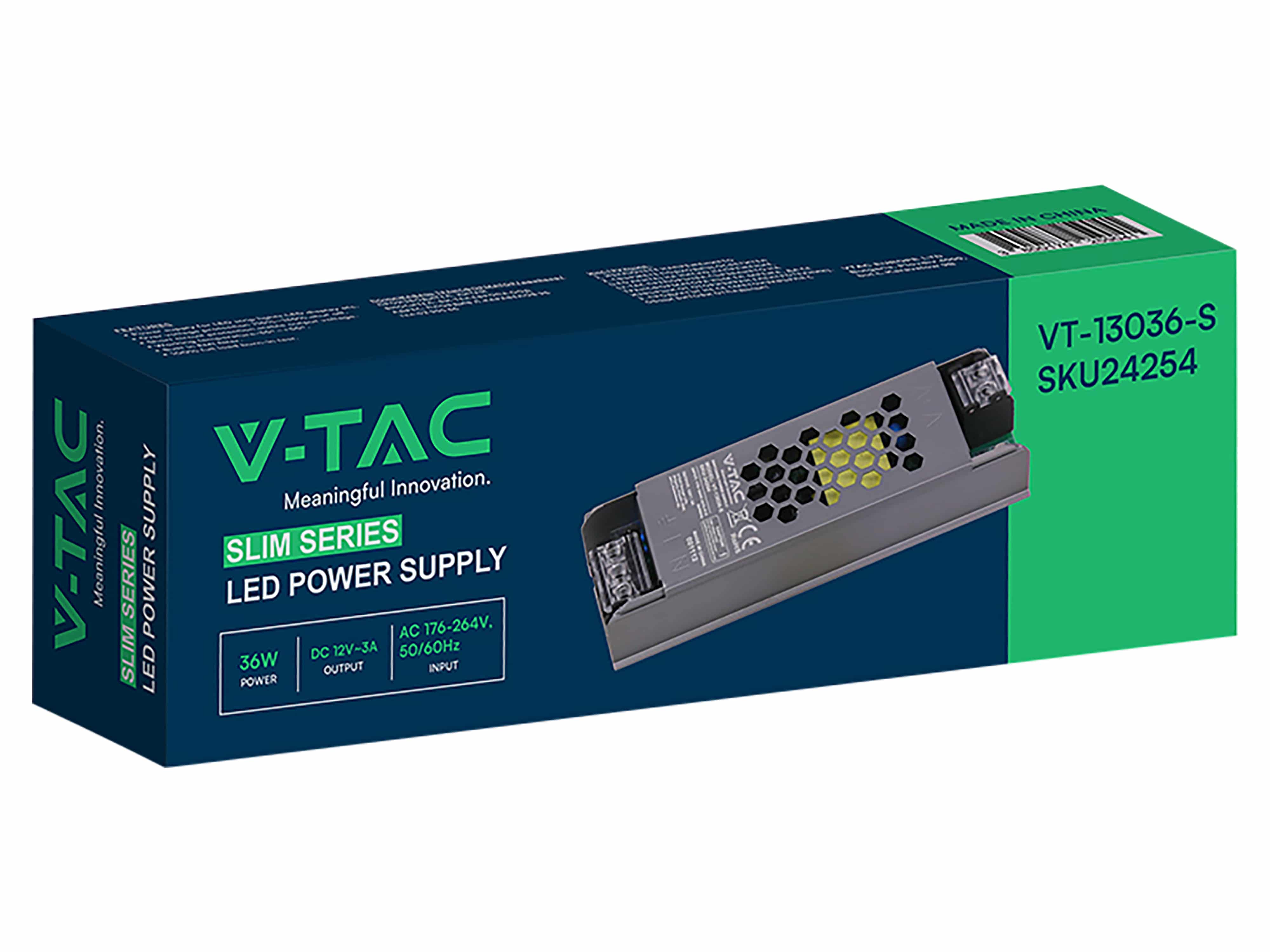 V-TAC Schaltnetzteil, VT-24254, 12V/3,0A, 36W, IP20