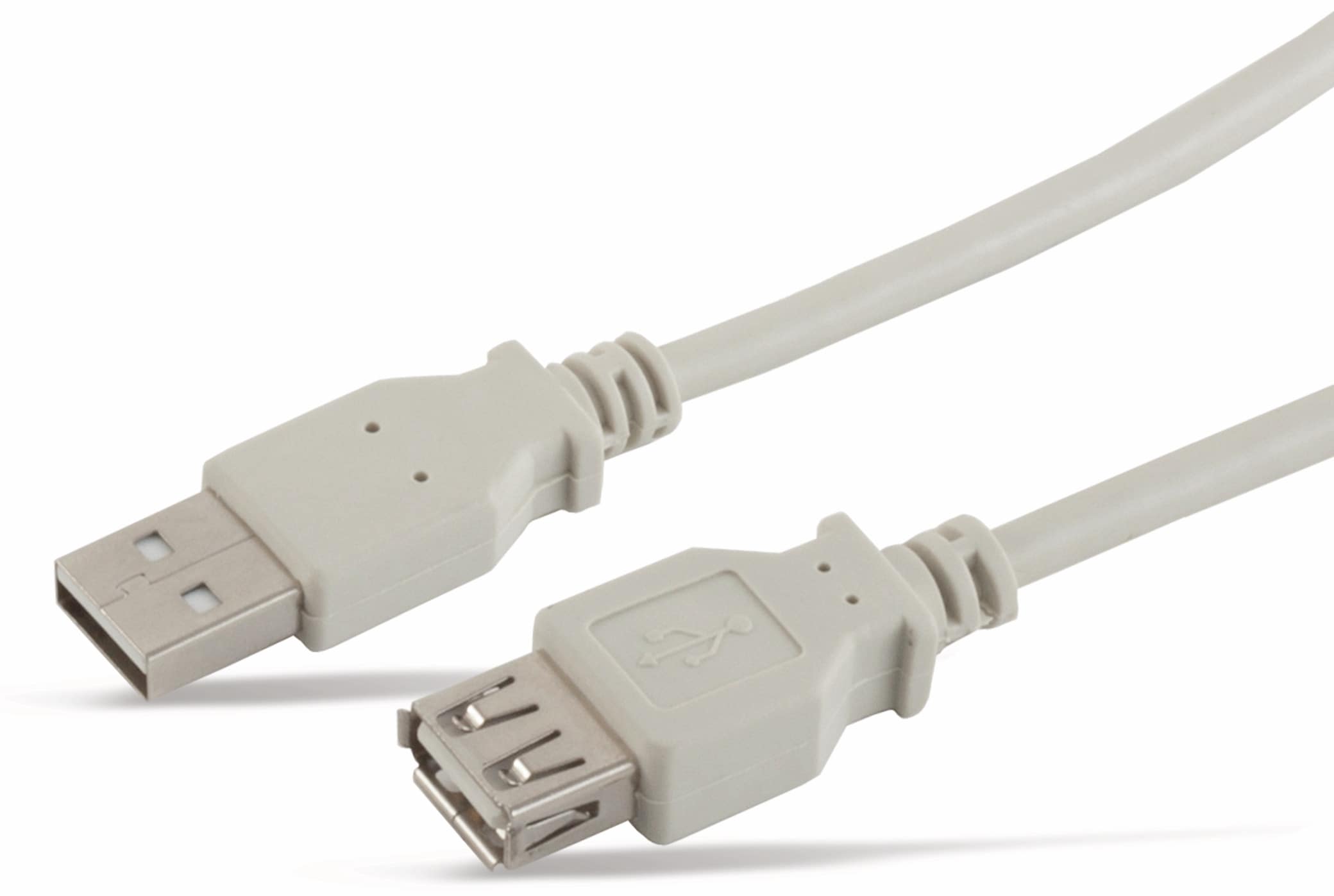USB2.0-Verlängerungskabel, A/A, 0,3 m, weiß