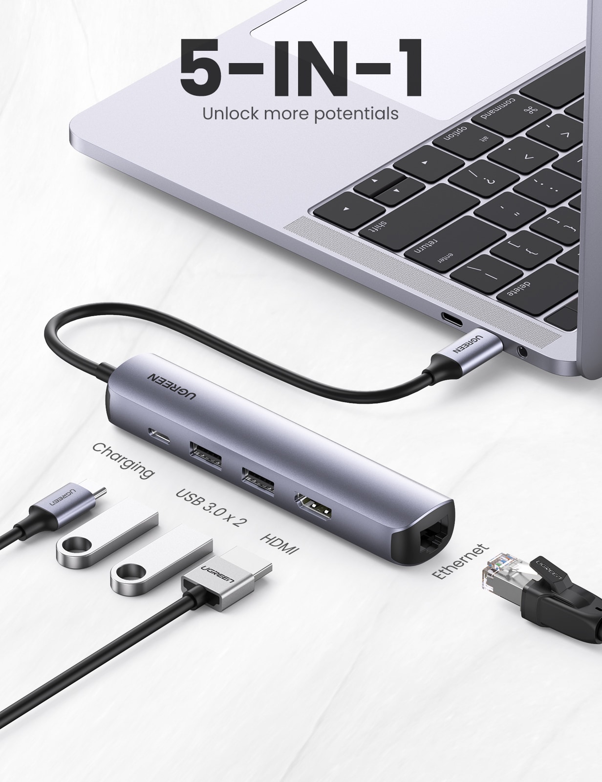 UGREEN USB-C Hub 10919 5-Port UGREEN USB-C Hub 10919 5-Port