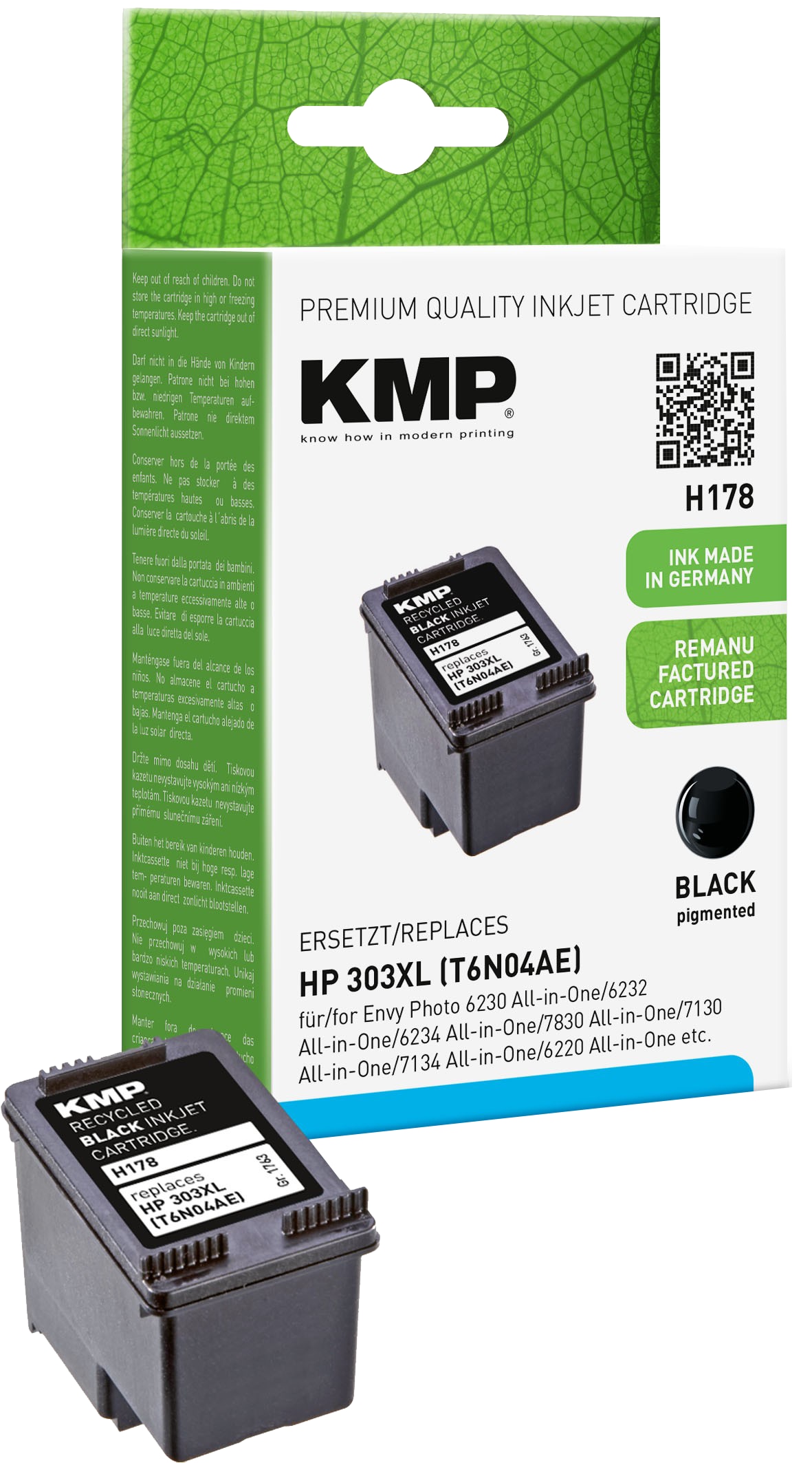 KMP Tinte H178 für HP303XL schwarz