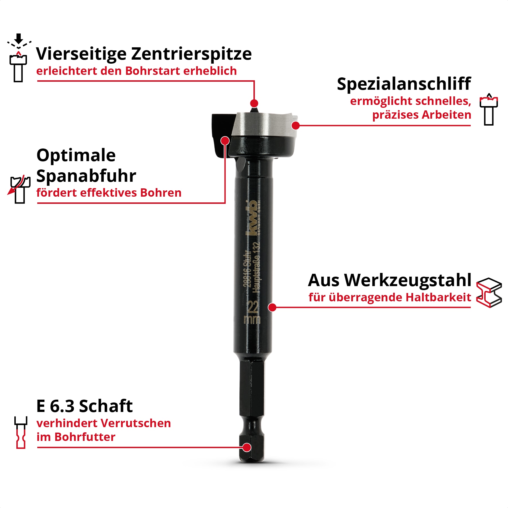 KWB Forstnerbohrer, 706422, 22 mm KWB Forstnerbohrer, 706422, 22 mm