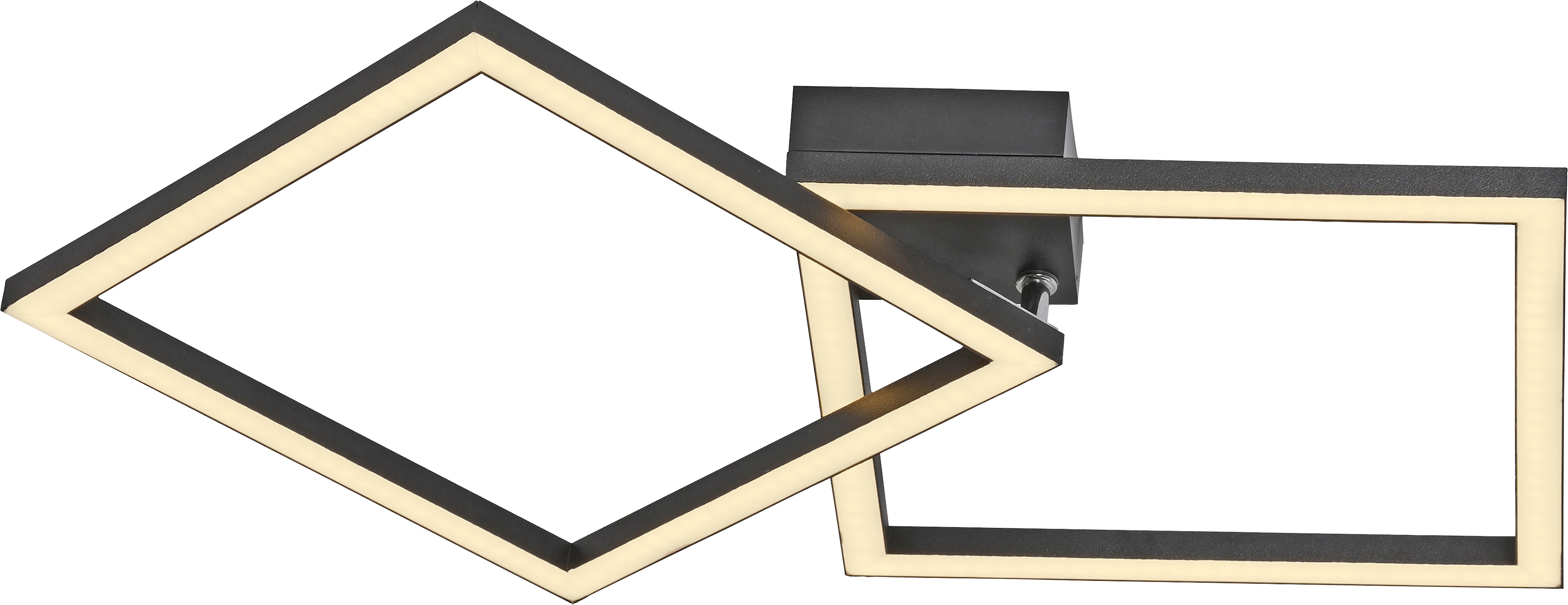 JUST LIGHT LED-Deckenleuchte 14708-18, 20W, 3000K, 2690lm, IP20, schwarz