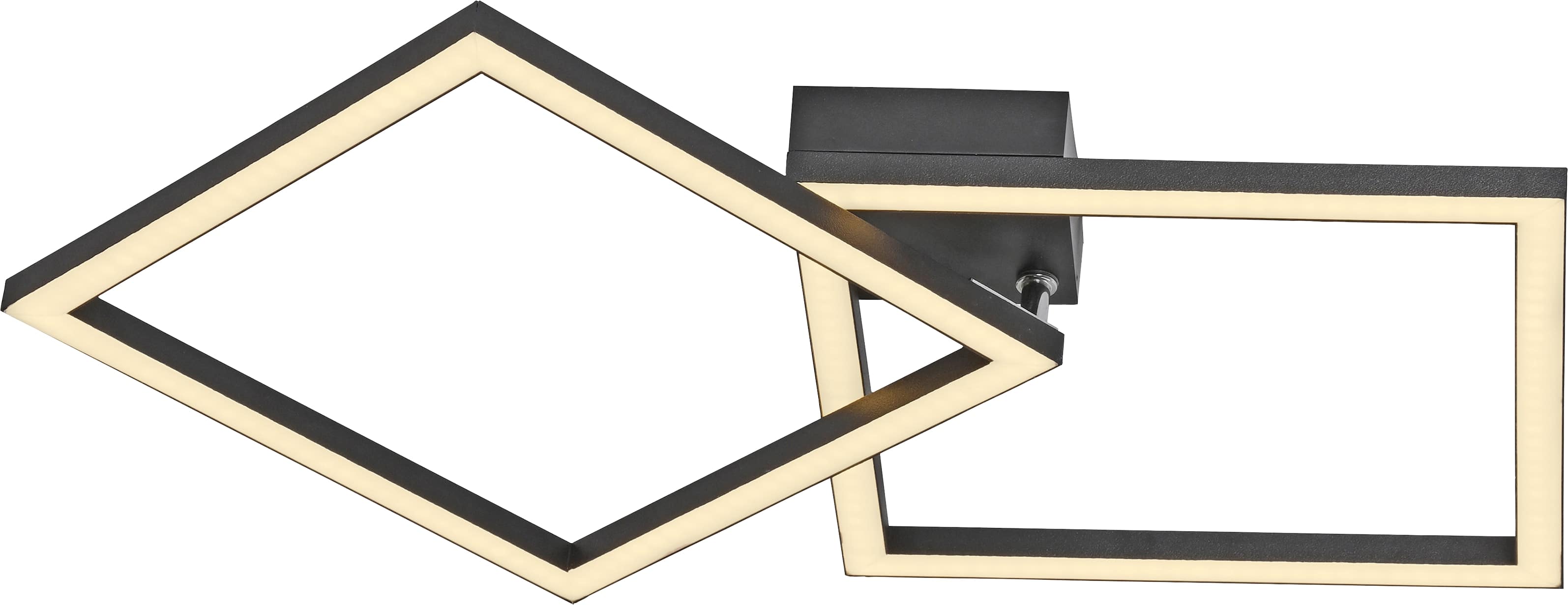 JUST LIGHT LED-Deckenleuchte 14708-18, 20W, 3000K, 2690lm, IP20, schwarz