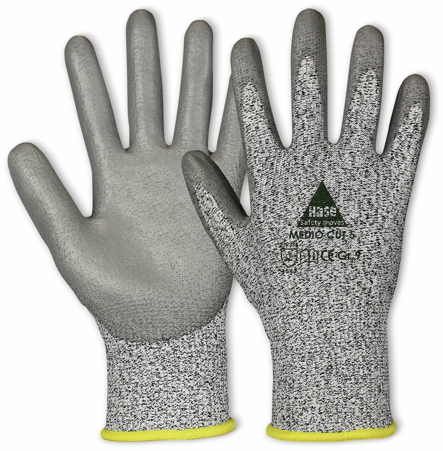 HASE SAFETY GLOVES Schnittschutz-Arbeitshandschuhe Medio Cut 5, EN 388, EN 420, Größe 10