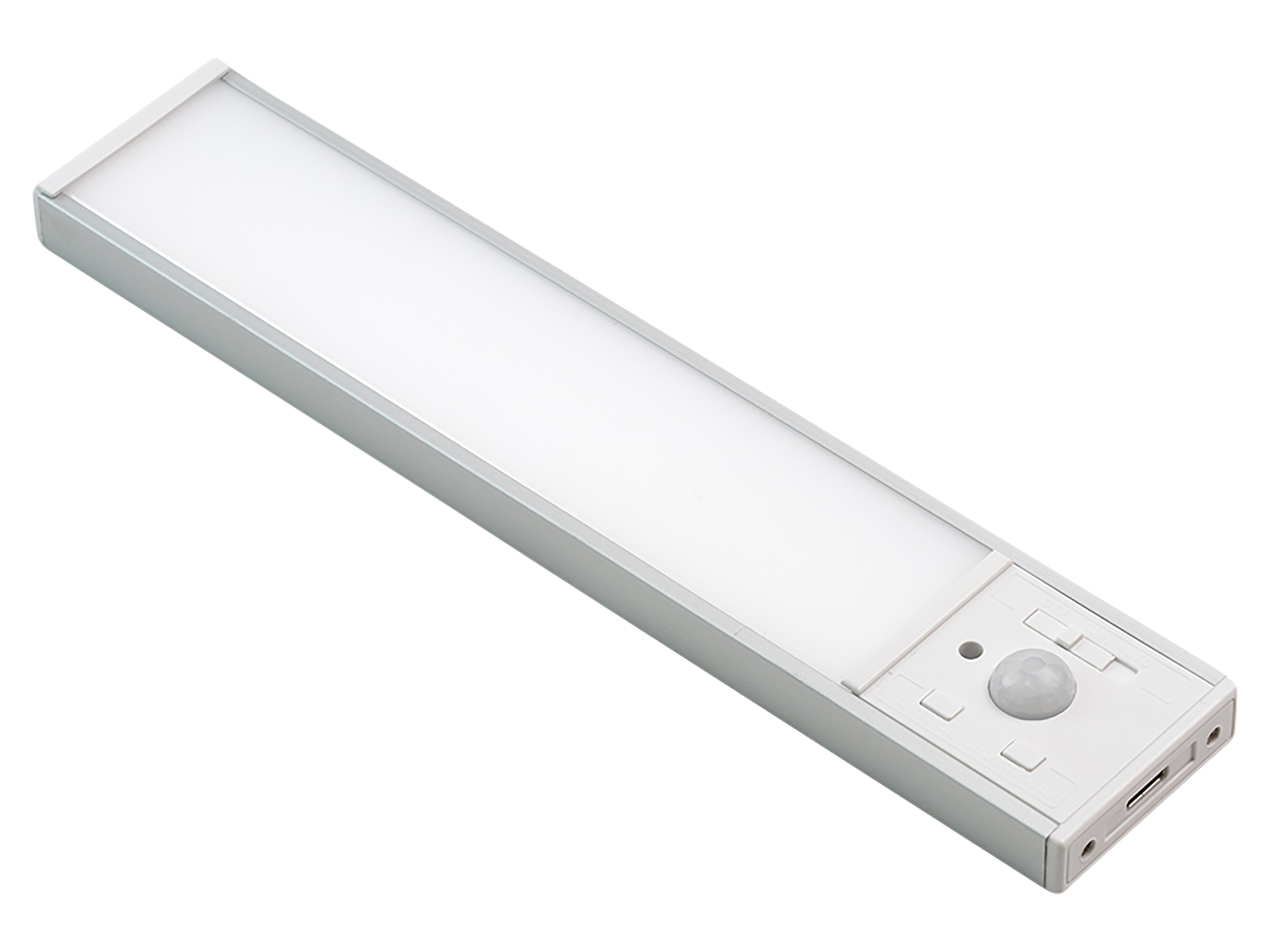 LUXULA LED-Schrankleuchte mit Bewegungsmelder, 2,2W, 70lm, CCT, IP20, dimmbar, silber, 20cm LUXULA LED-Schrankleuchte mit Bewegungsmelder, 2,2W, 450lm, CCT, IP20, dimmbar, silber, 20cm