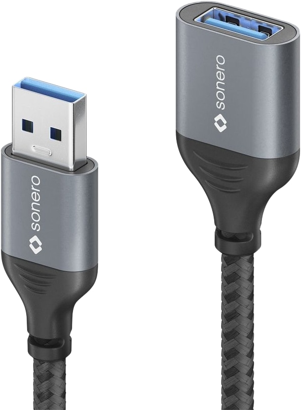 SONERO USB 3.0 Verlängerung SPC-U055-020 2m grau-schwarz SONERO USB 3.0 Verlängerung SPC-U055-020 2m grau-schwarz