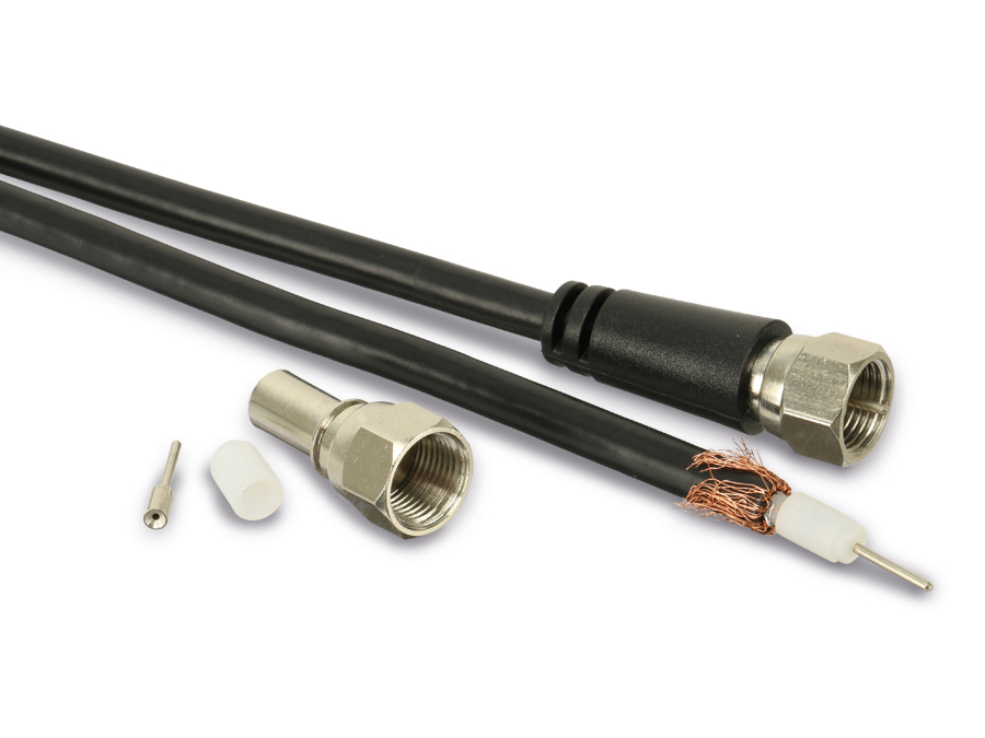 SAT-Antennenanschlusskabel, 1x F-Stecker SAT-Antennenanschlusskabel, 1x F-Stecker