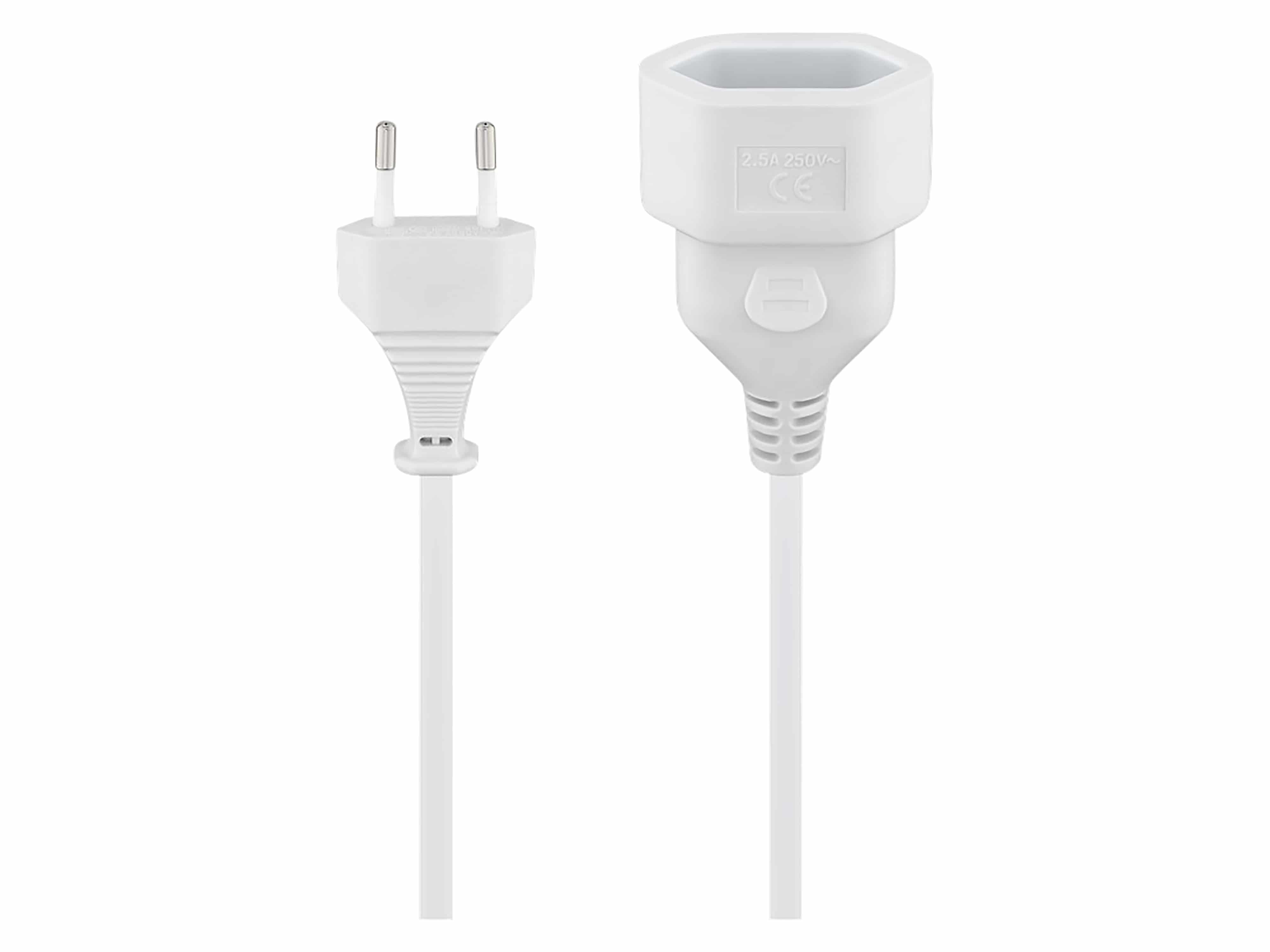 GOOBAY Euro-Verlängerung, 3 m, weiß