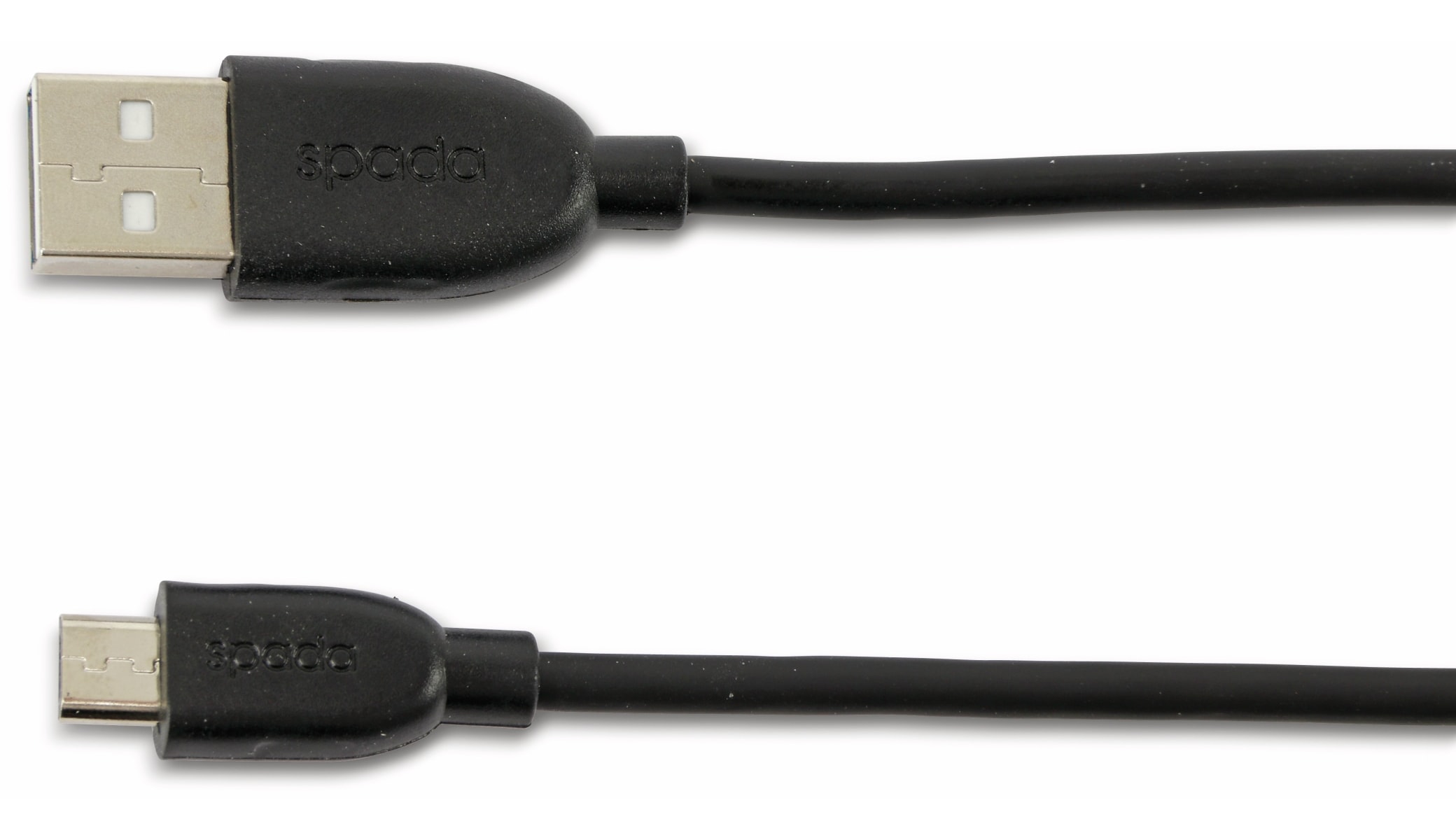 Spada USB2.0 Kabel, USB-A/Micro-B, 1m, schwarz