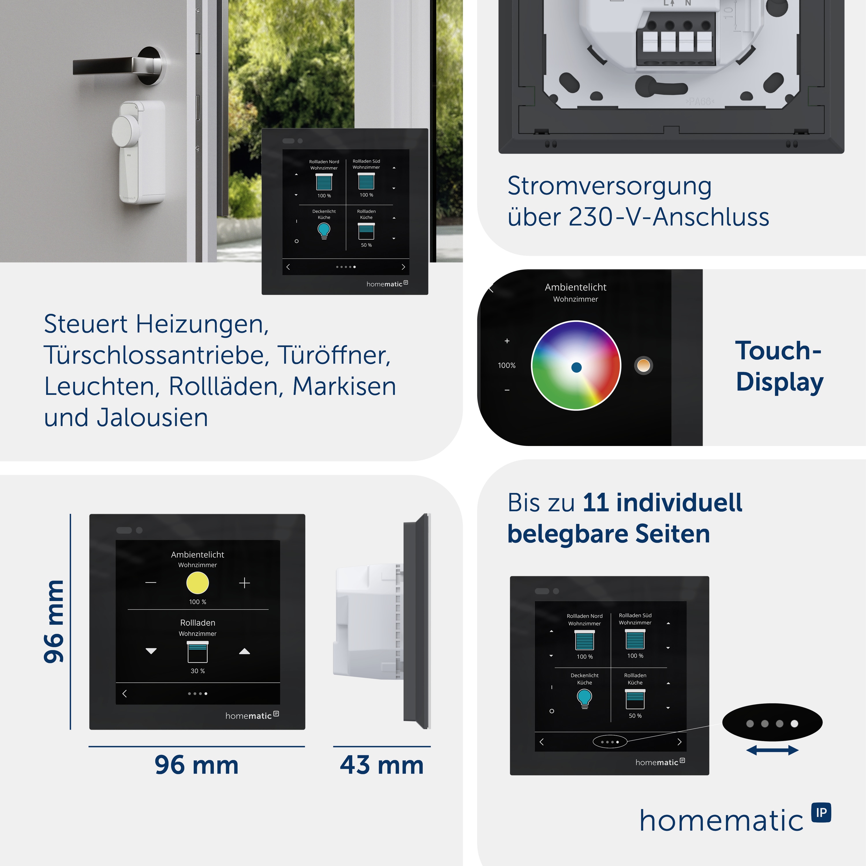 HOMEMATIC IP 161937A0, Glasdisplay plus