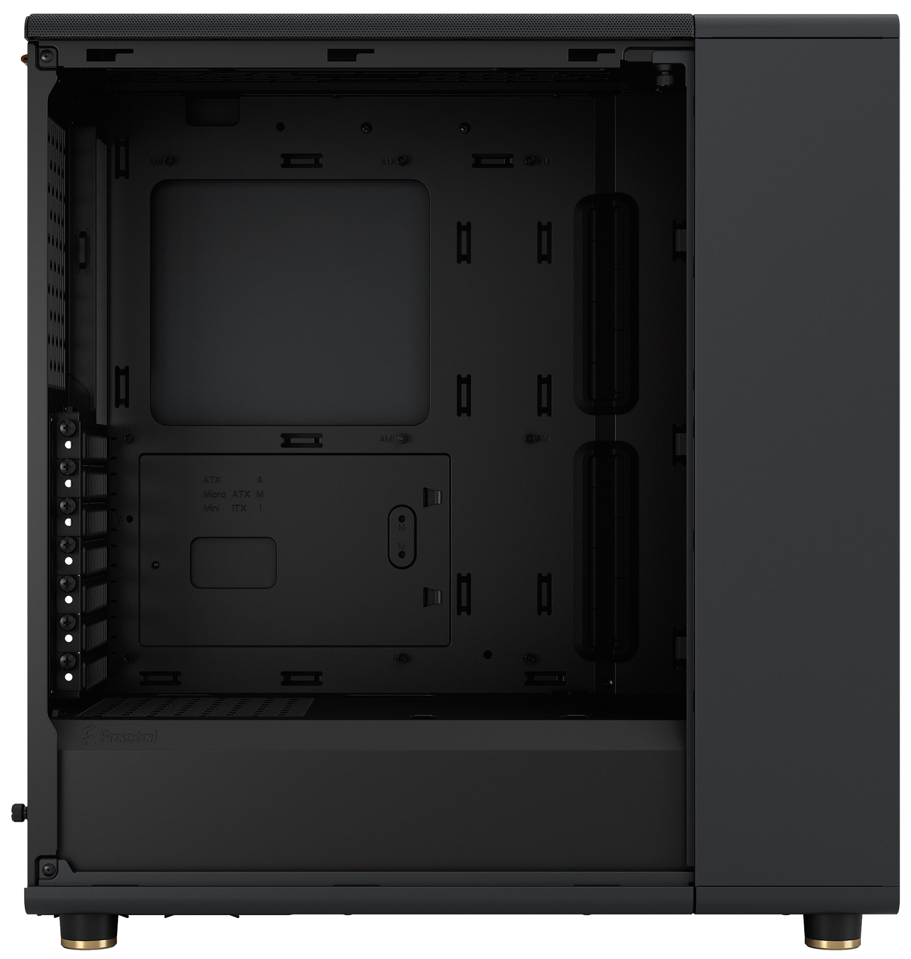 FRACTAL Midi Tower Design North Charcoal schwarz TG Dark