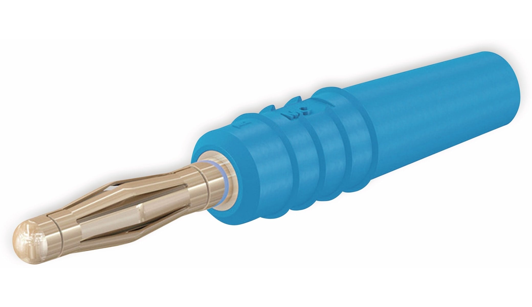 STÄUBLI SLS205-L Lamellenstecker, 2 mm, vergoldet, blau