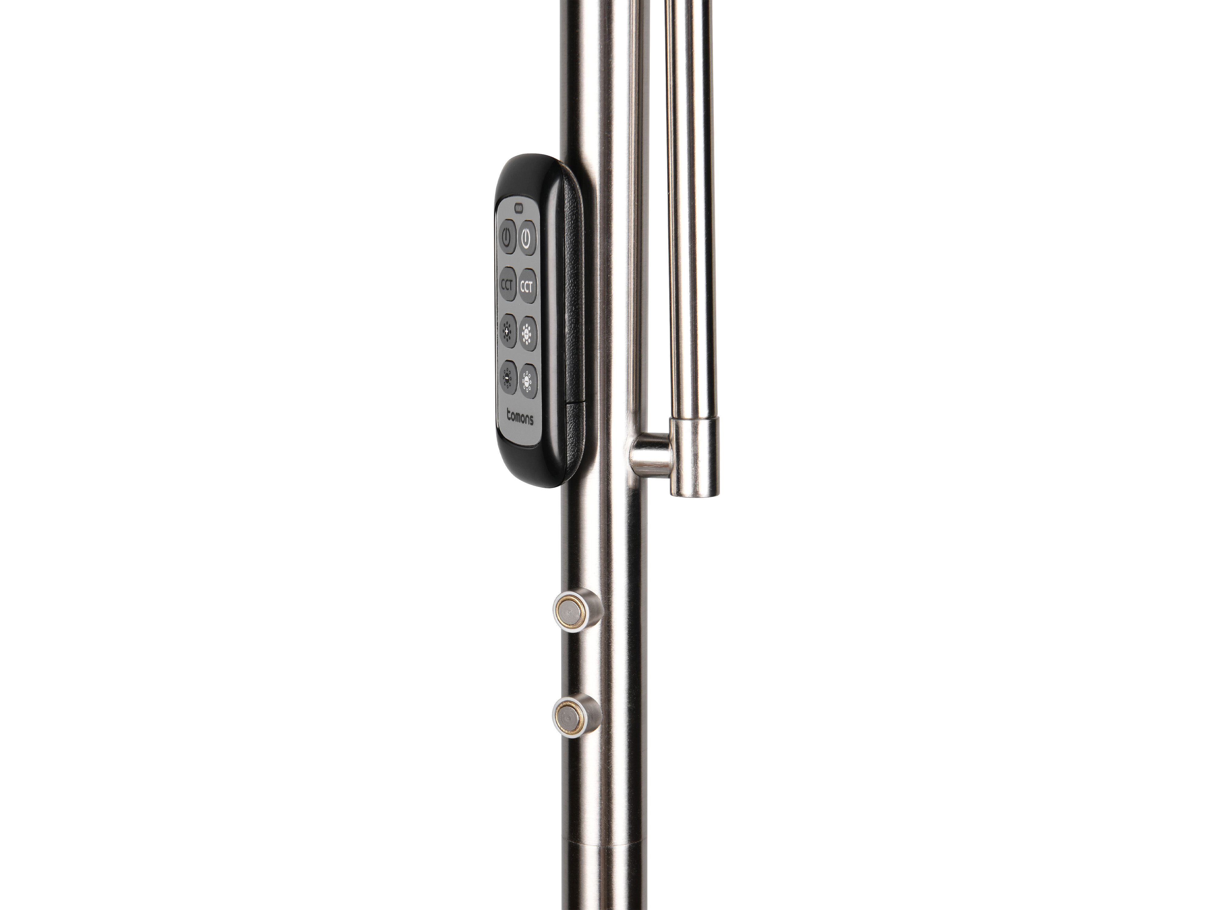 REALITY LED-Stehleuchte Palermo R45741107, 23W, 3000... 6500K, 2500lm, CCT, IP20, Nickel