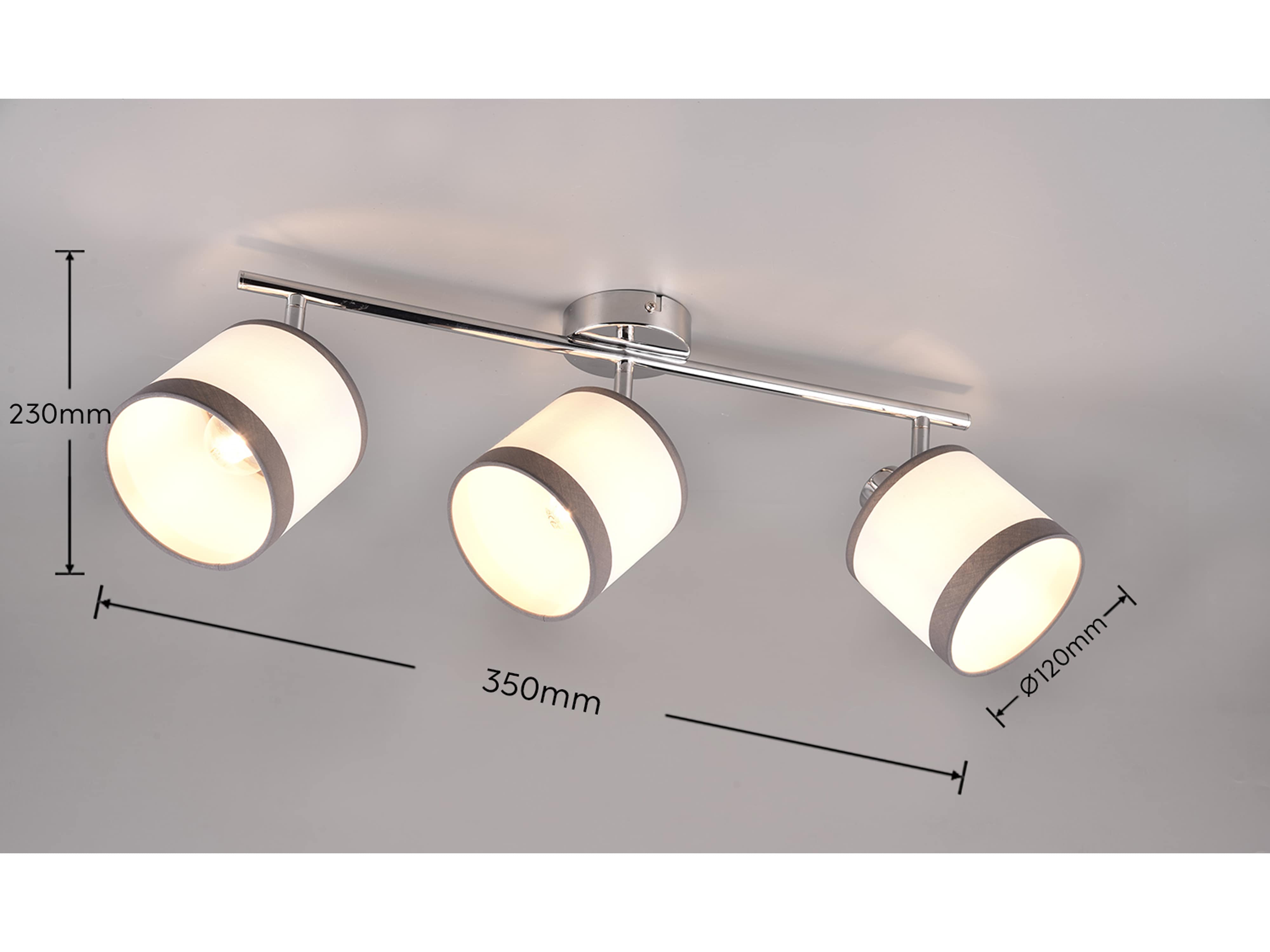 REALITY Deckenleuchte Davos R81553006 chrom, 3 x E14, max. 10 W REALITY Deckenleuchte Davos R81553006 chrom, 3 x E14, max. 10 W