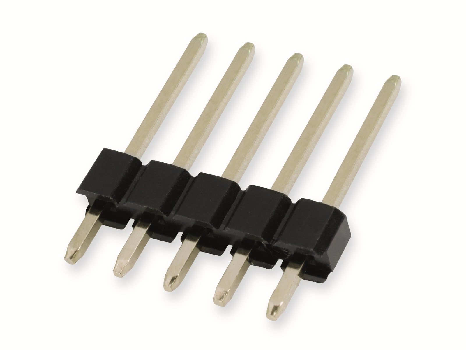 Stiftleiste, vergoldet, 1x 5-polig, 10 Stück