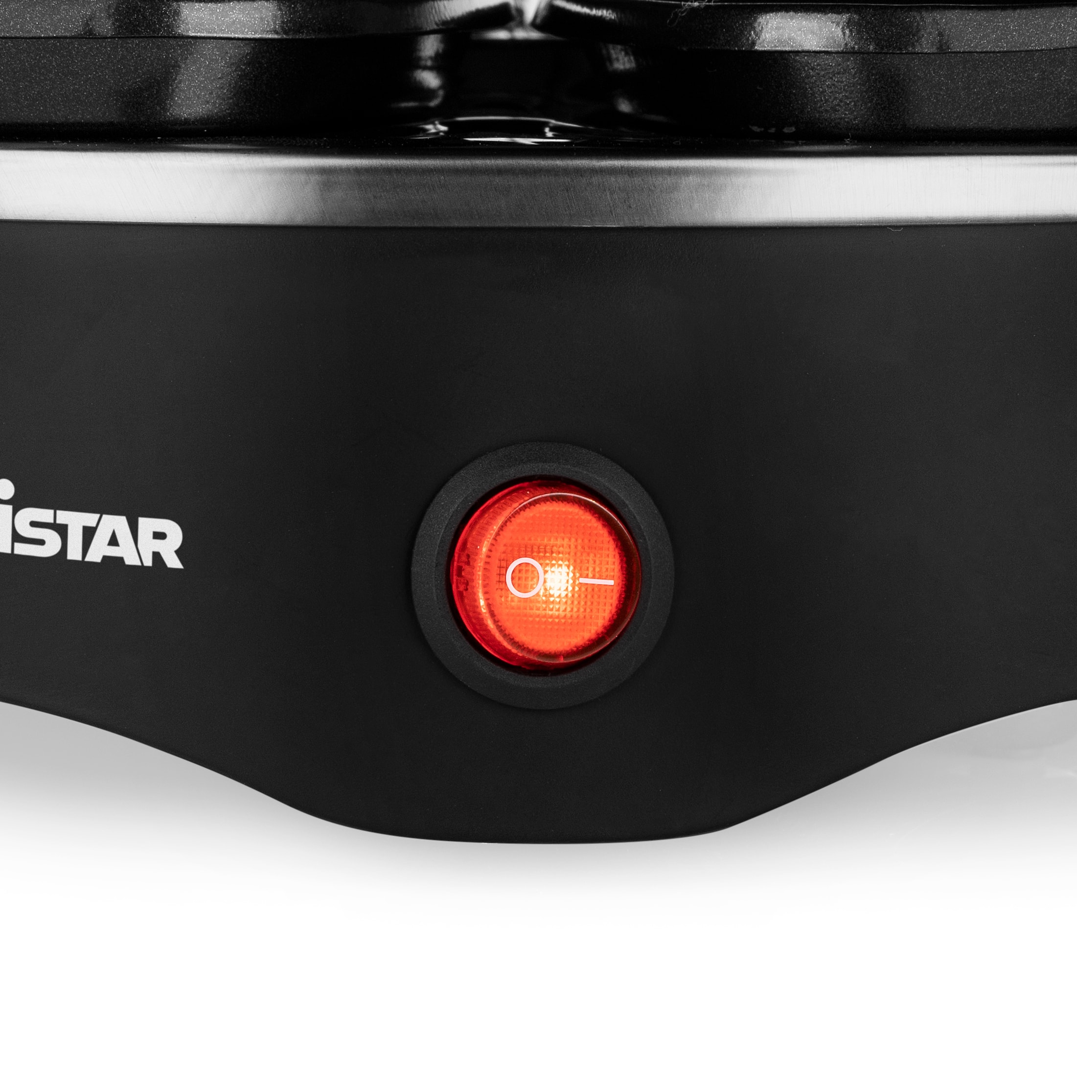 TRISTAR Raclette RA-2998, 6 Personen, 800 W, Grillplatte mit Crepe-Bereich