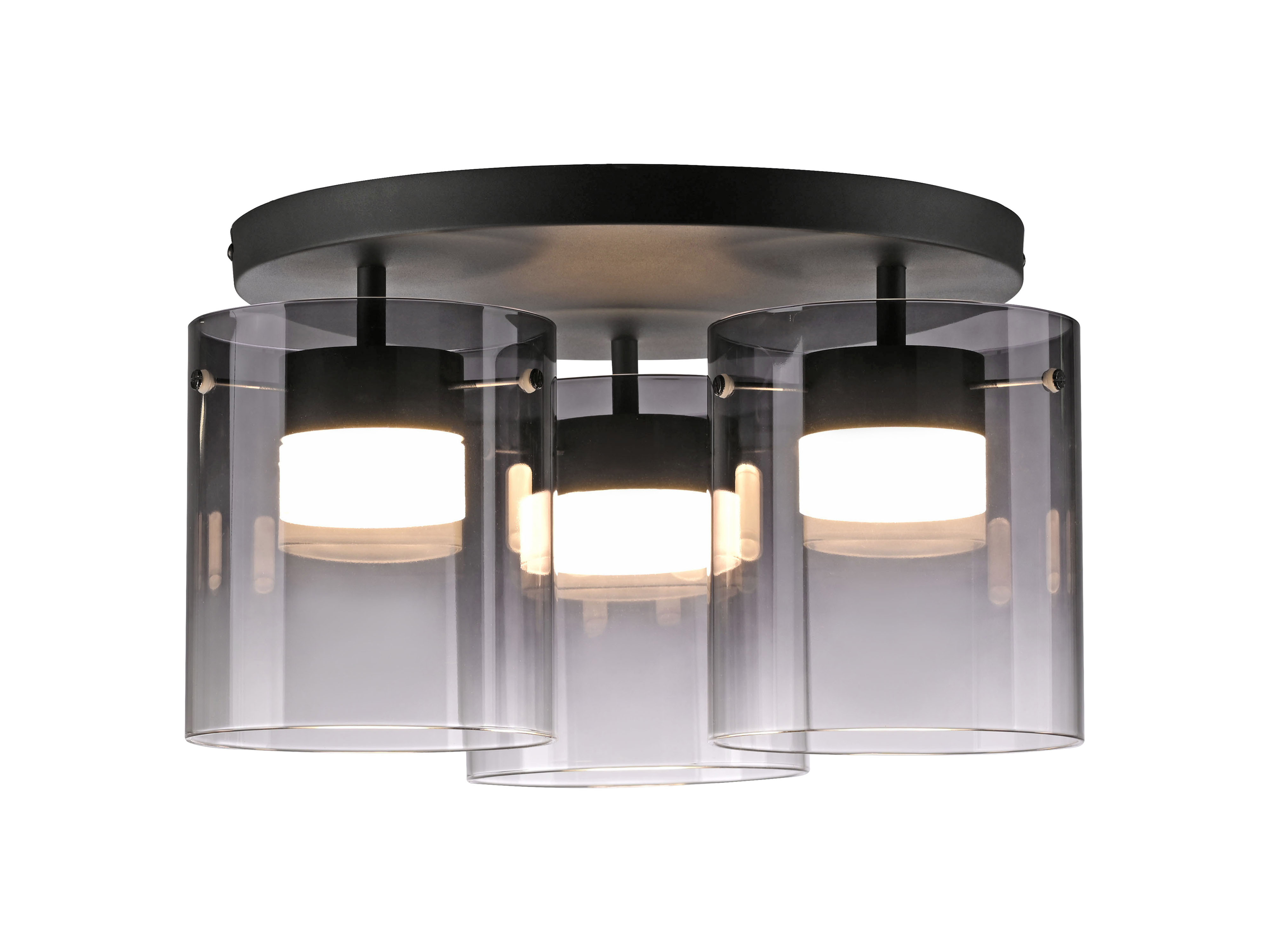 JUST LIGHT LED-Deckenleuchte 14041-18, 7,5W, 800lm, 3000K, schwarz